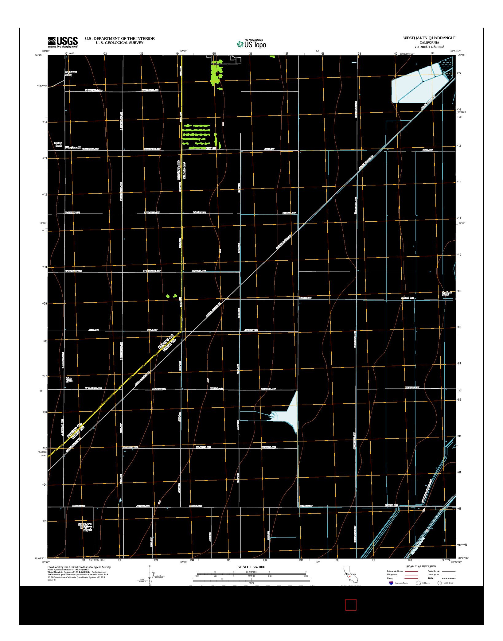 USGS US TOPO 7.5-MINUTE MAP FOR WESTHAVEN, CA 2012