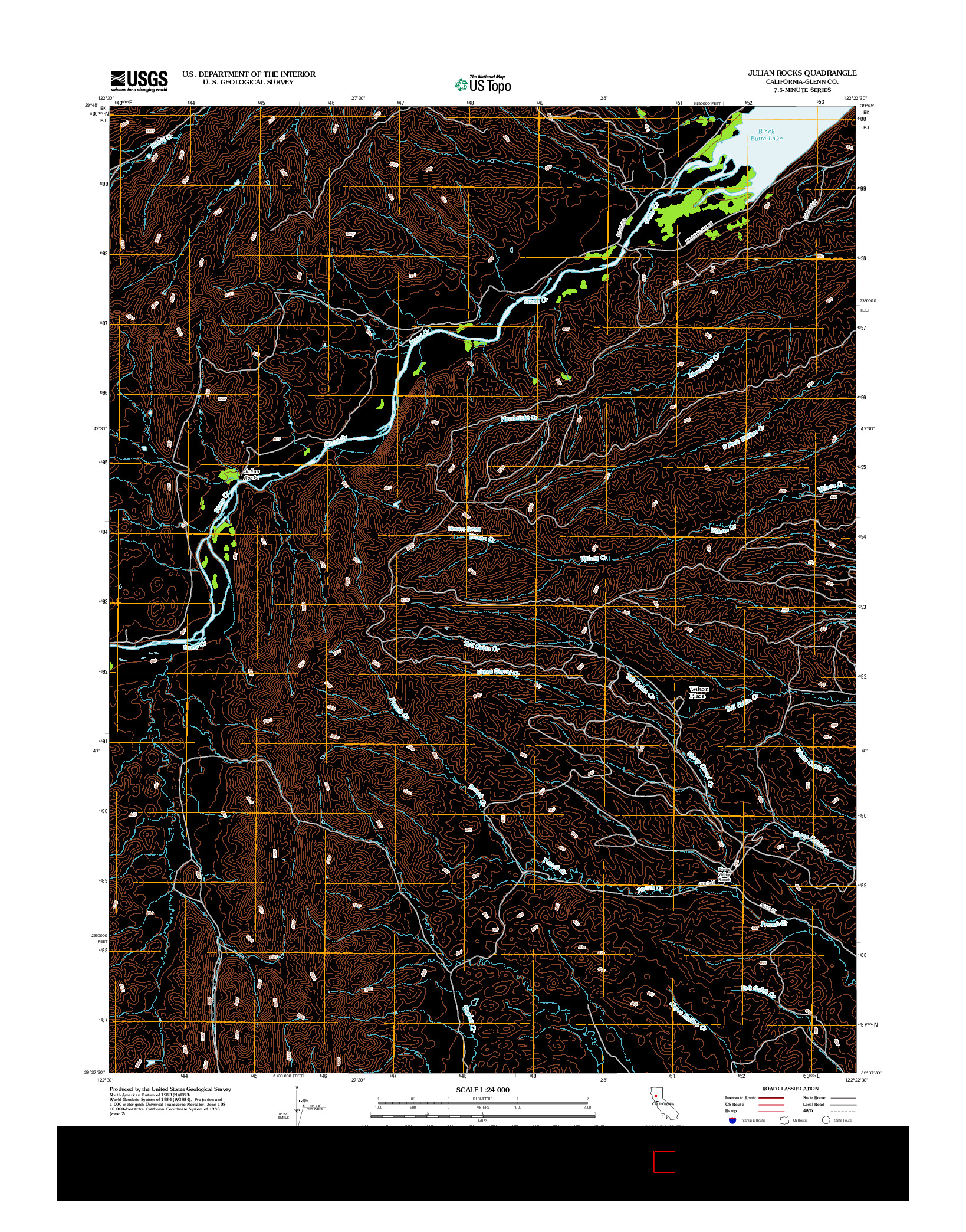 USGS US TOPO 7.5-MINUTE MAP FOR JULIAN ROCKS, CA 2012