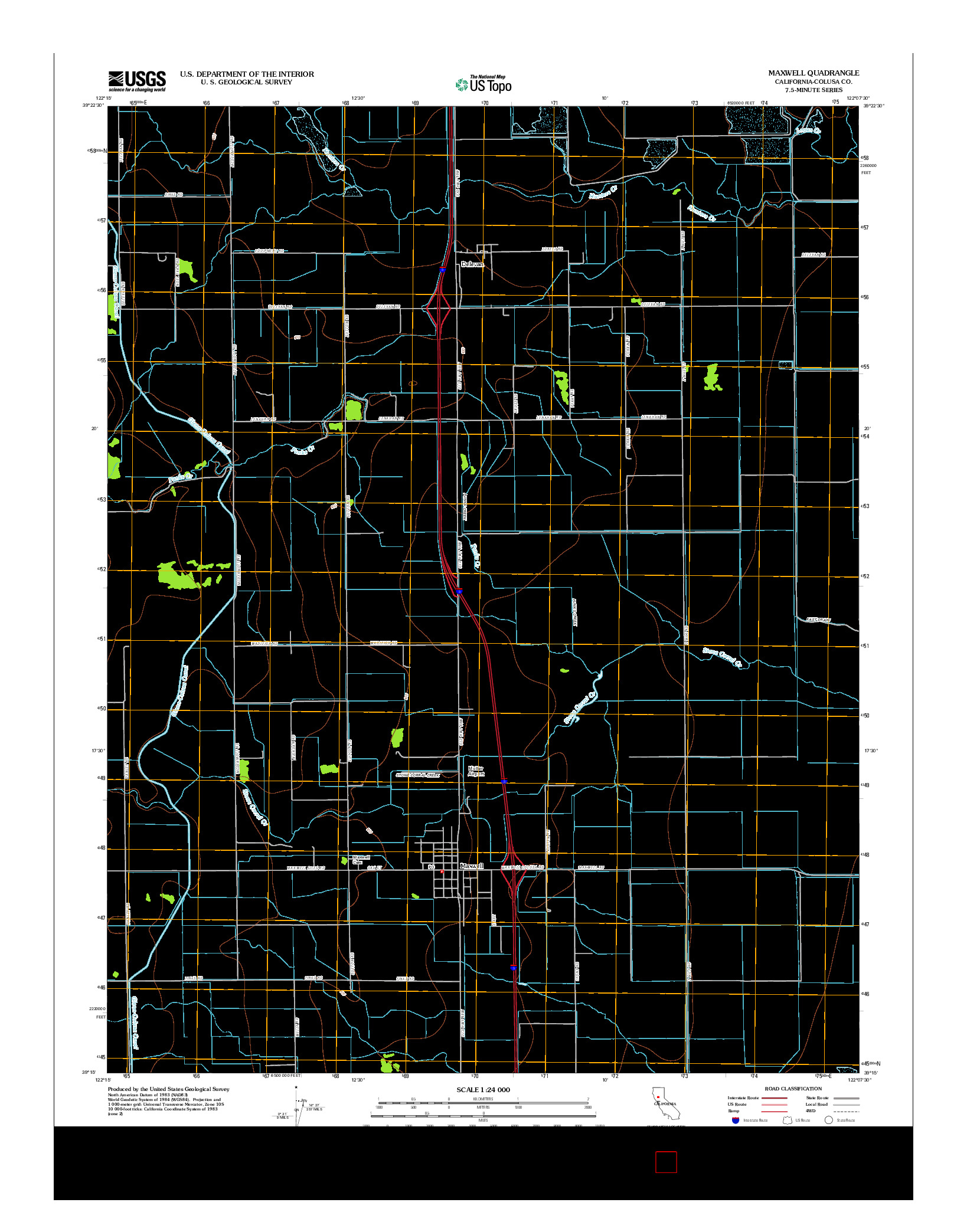 USGS US TOPO 7.5-MINUTE MAP FOR MAXWELL, CA 2012