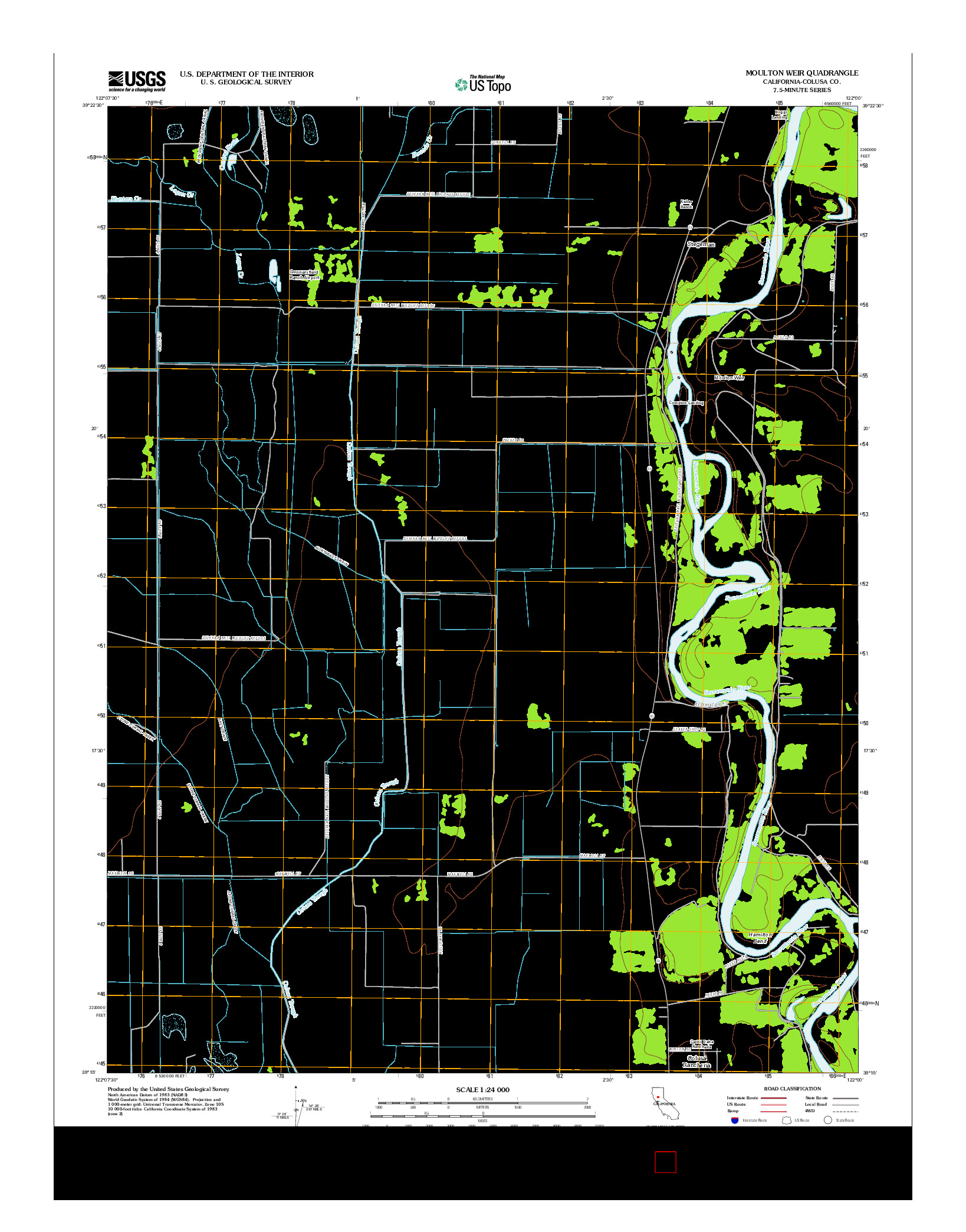 USGS US TOPO 7.5-MINUTE MAP FOR MOULTON WEIR, CA 2012