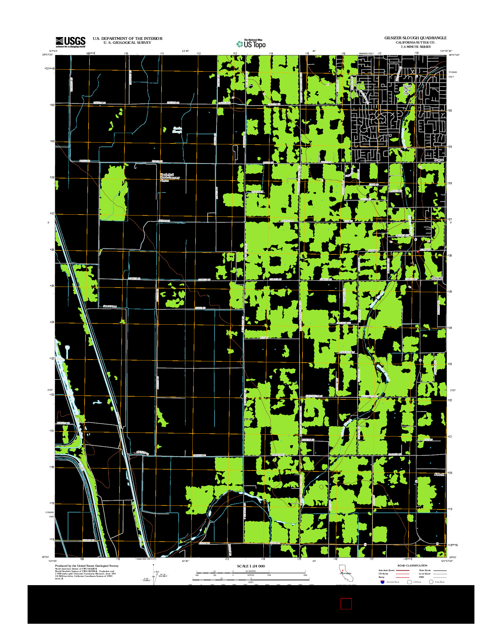 USGS US TOPO 7.5-MINUTE MAP FOR GILSIZER SLOUGH, CA 2012