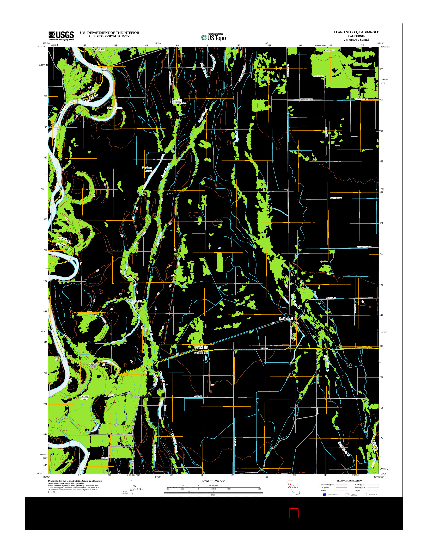 USGS US TOPO 7.5-MINUTE MAP FOR LLANO SECO, CA 2012