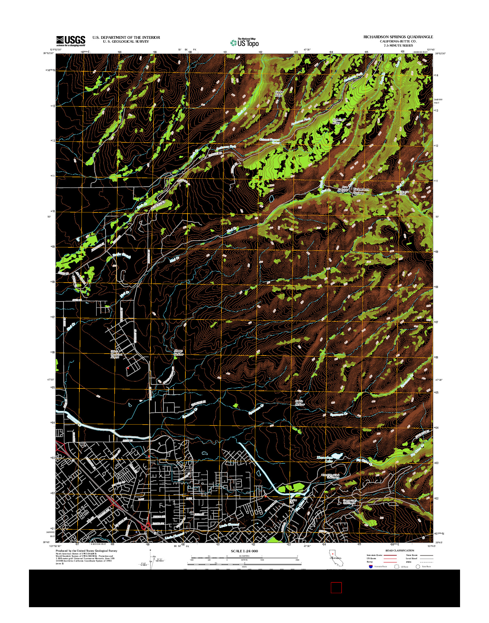 USGS US TOPO 7.5-MINUTE MAP FOR RICHARDSON SPRINGS, CA 2012