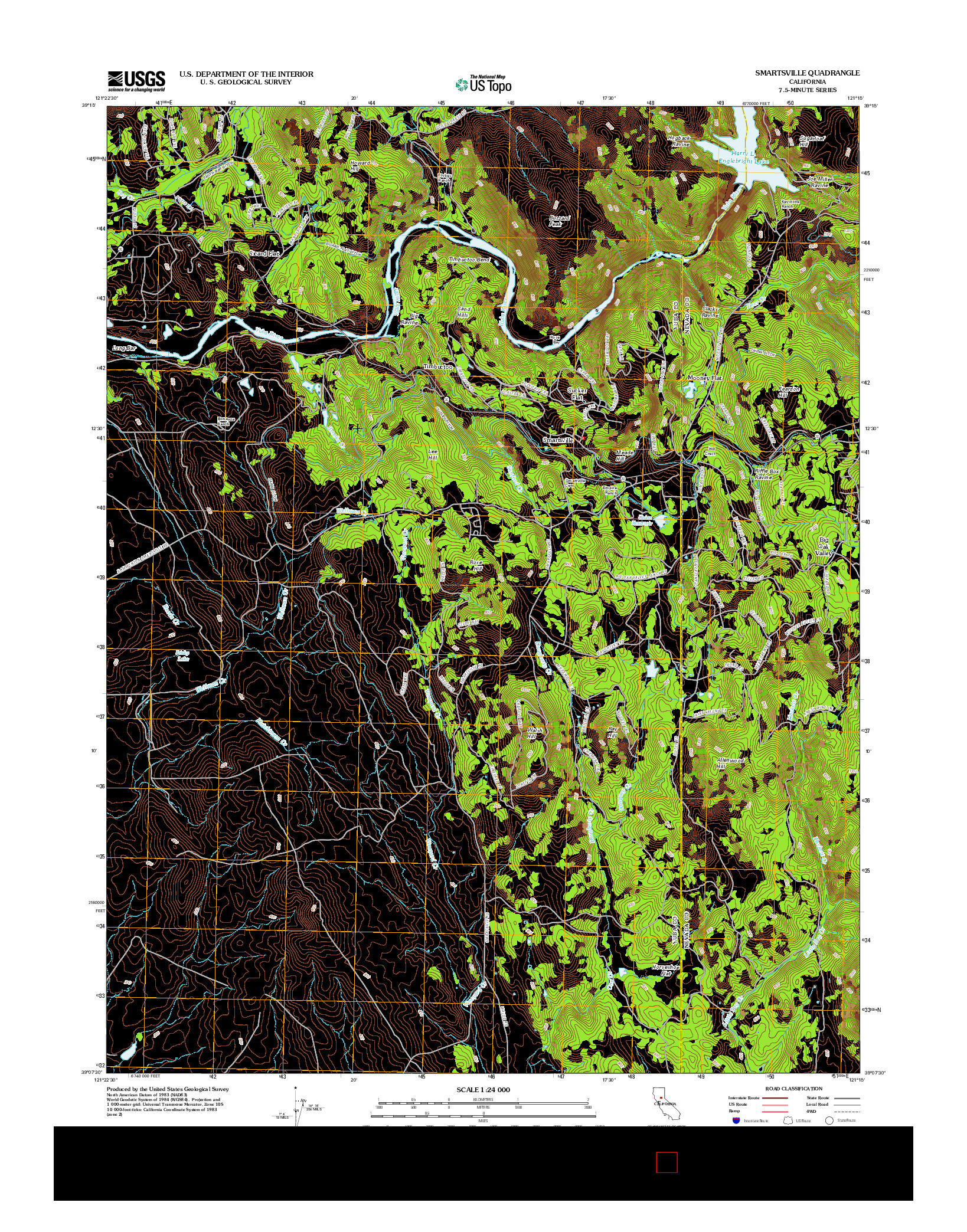 USGS US TOPO 7.5-MINUTE MAP FOR SMARTSVILLE, CA 2012