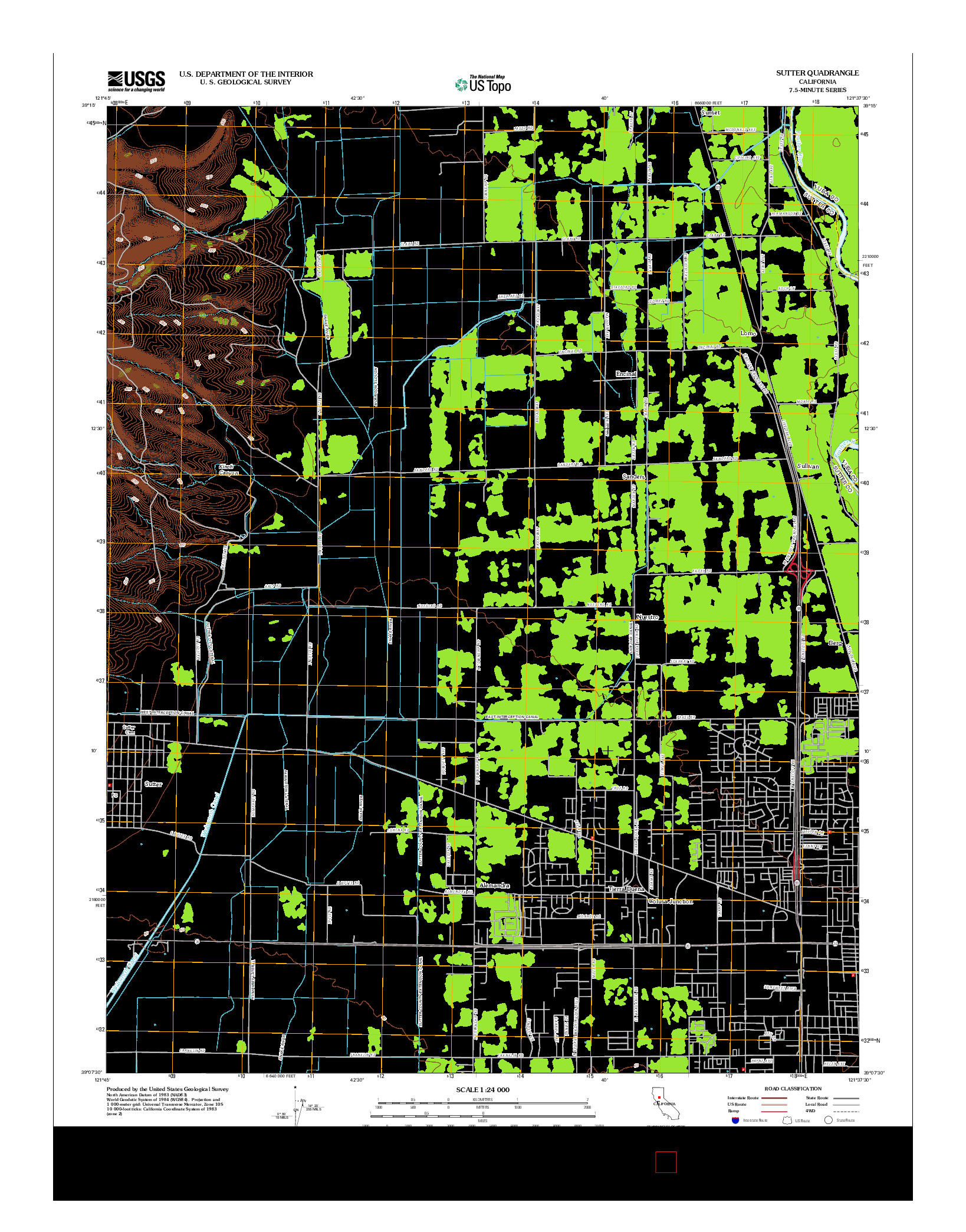 USGS US TOPO 7.5-MINUTE MAP FOR SUTTER, CA 2012