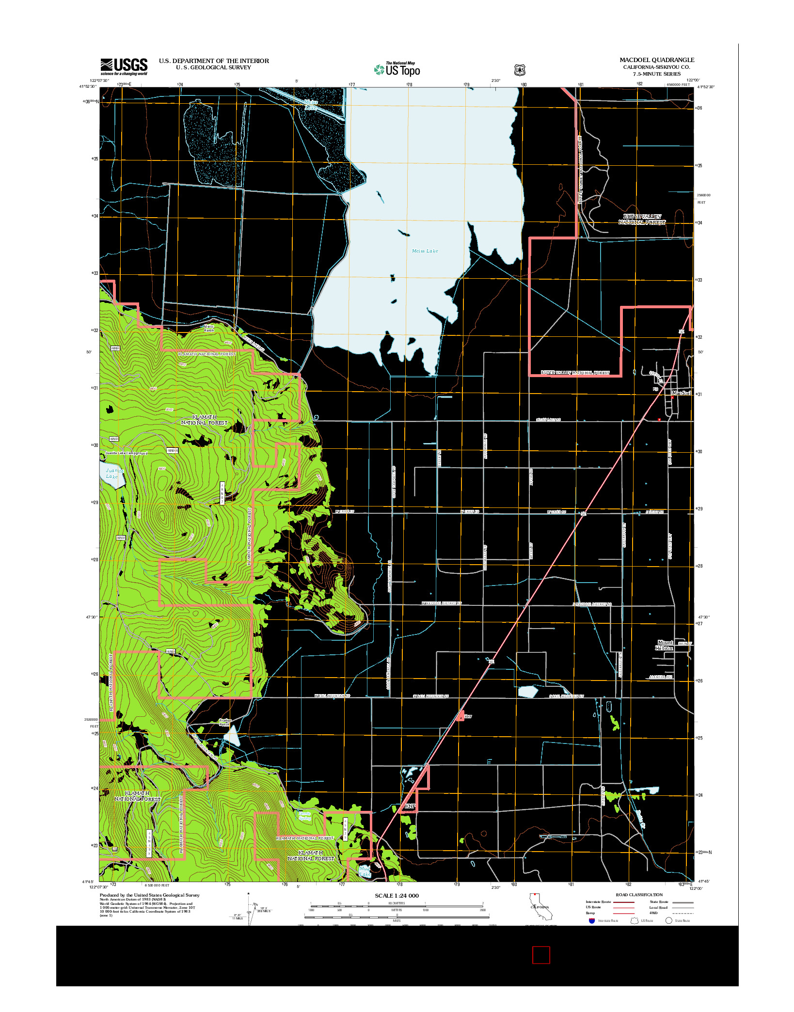 USGS US TOPO 7.5-MINUTE MAP FOR MACDOEL, CA 2012