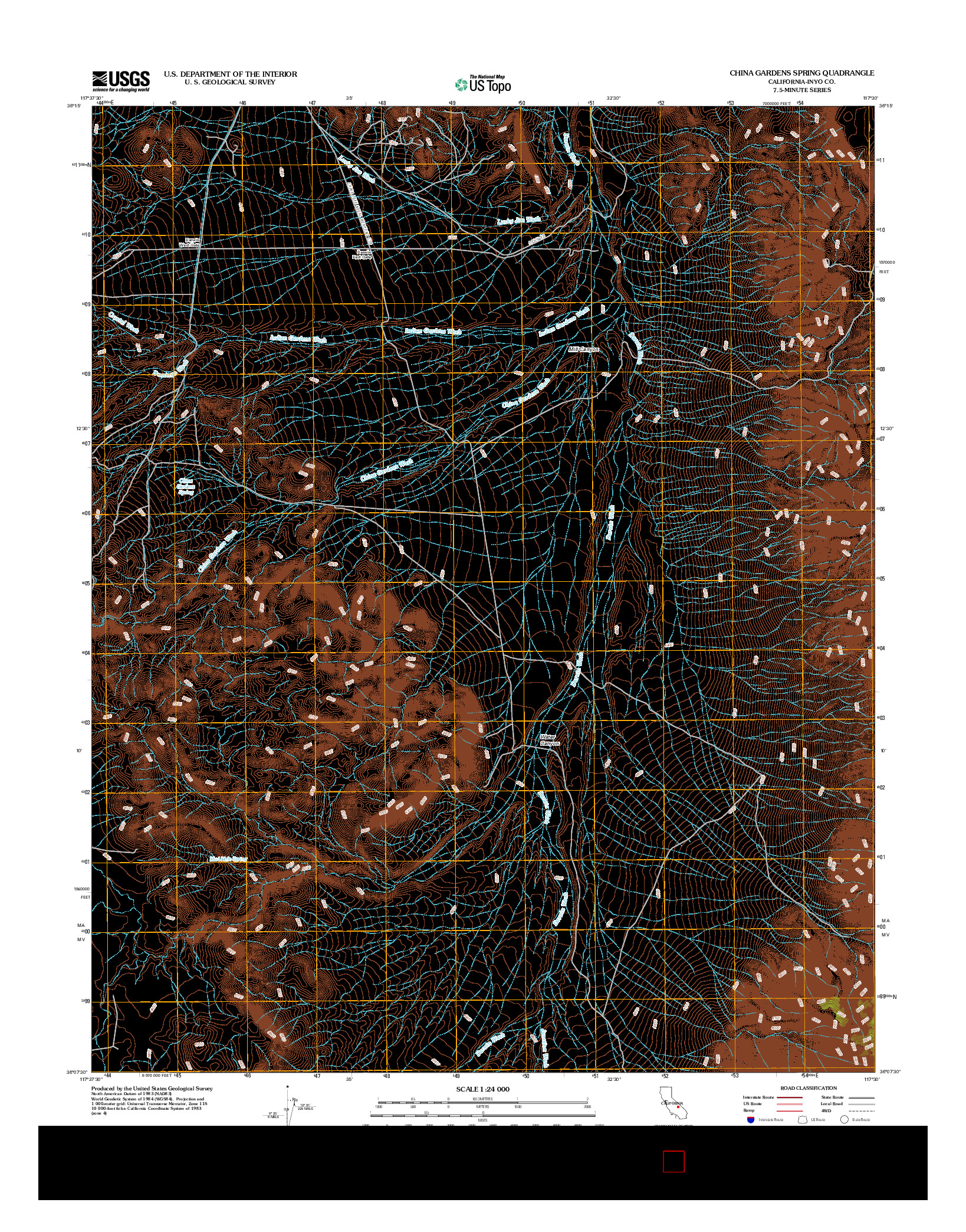 USGS US TOPO 7.5-MINUTE MAP FOR CHINA GARDENS SPRING, CA 2012