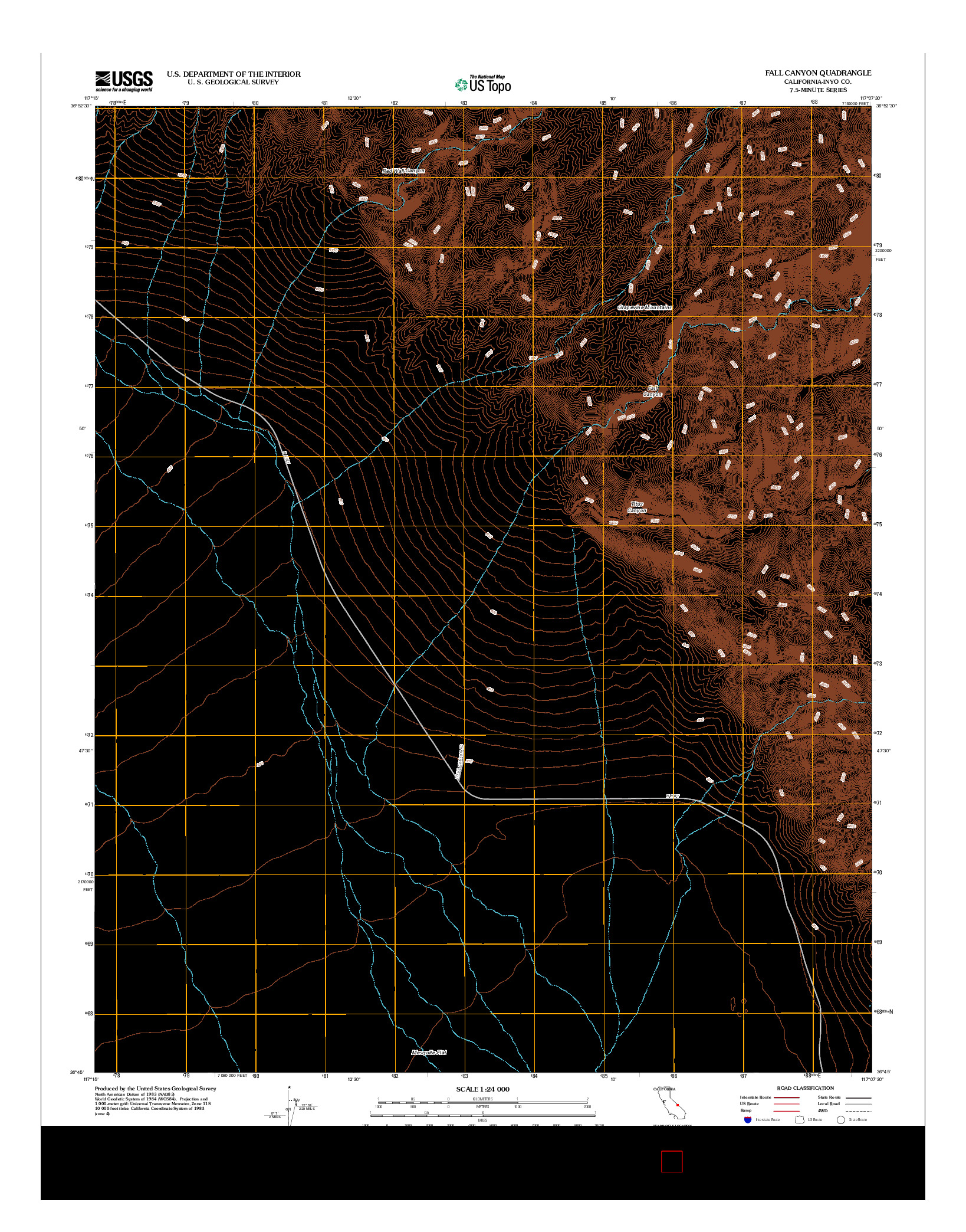 USGS US TOPO 7.5-MINUTE MAP FOR FALL CANYON, CA 2012