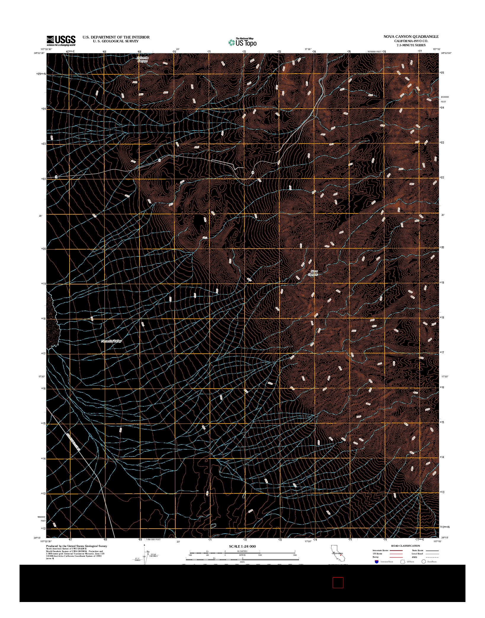 USGS US TOPO 7.5-MINUTE MAP FOR NOVA CANYON, CA 2012