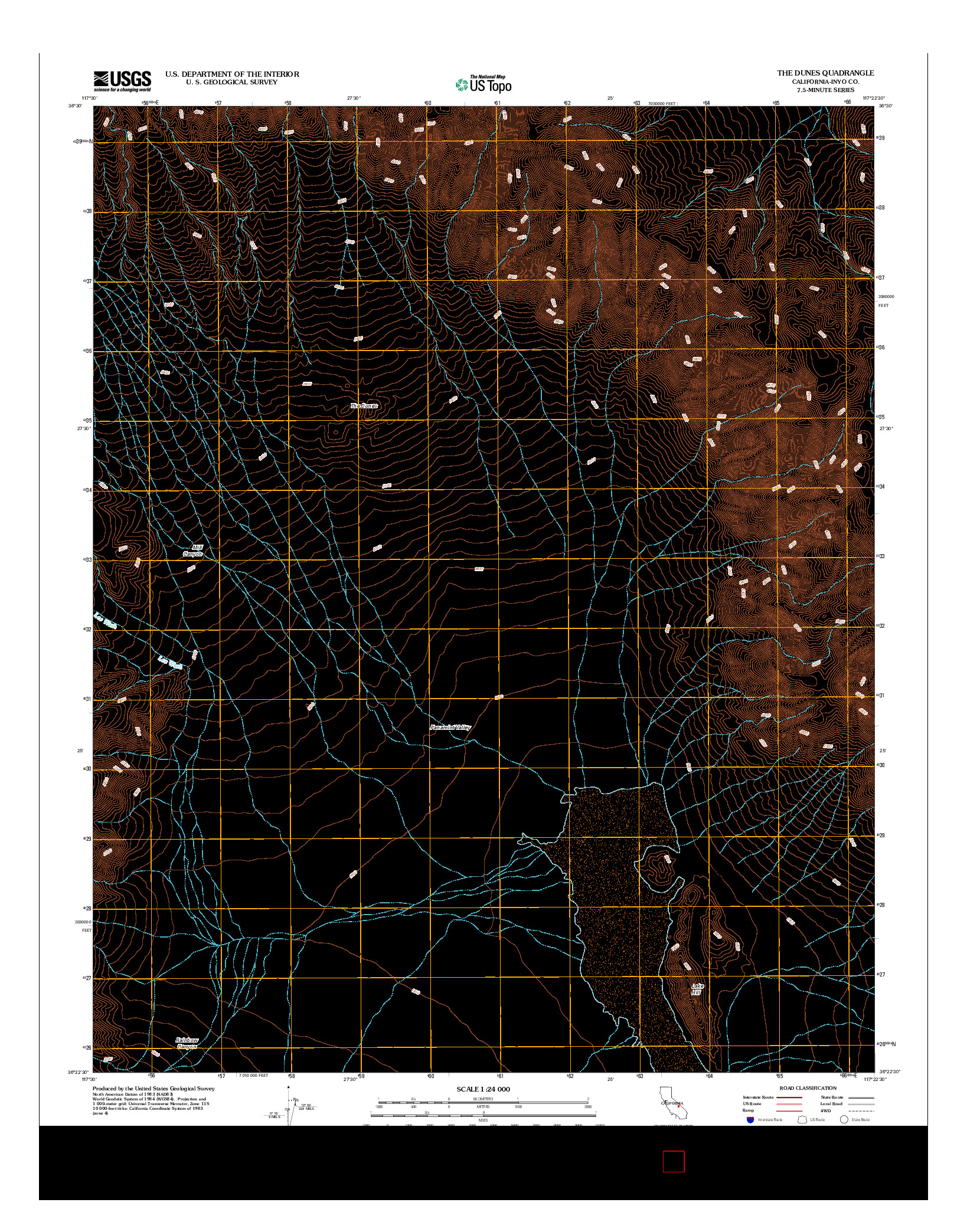 USGS US TOPO 7.5-MINUTE MAP FOR THE DUNES, CA 2012