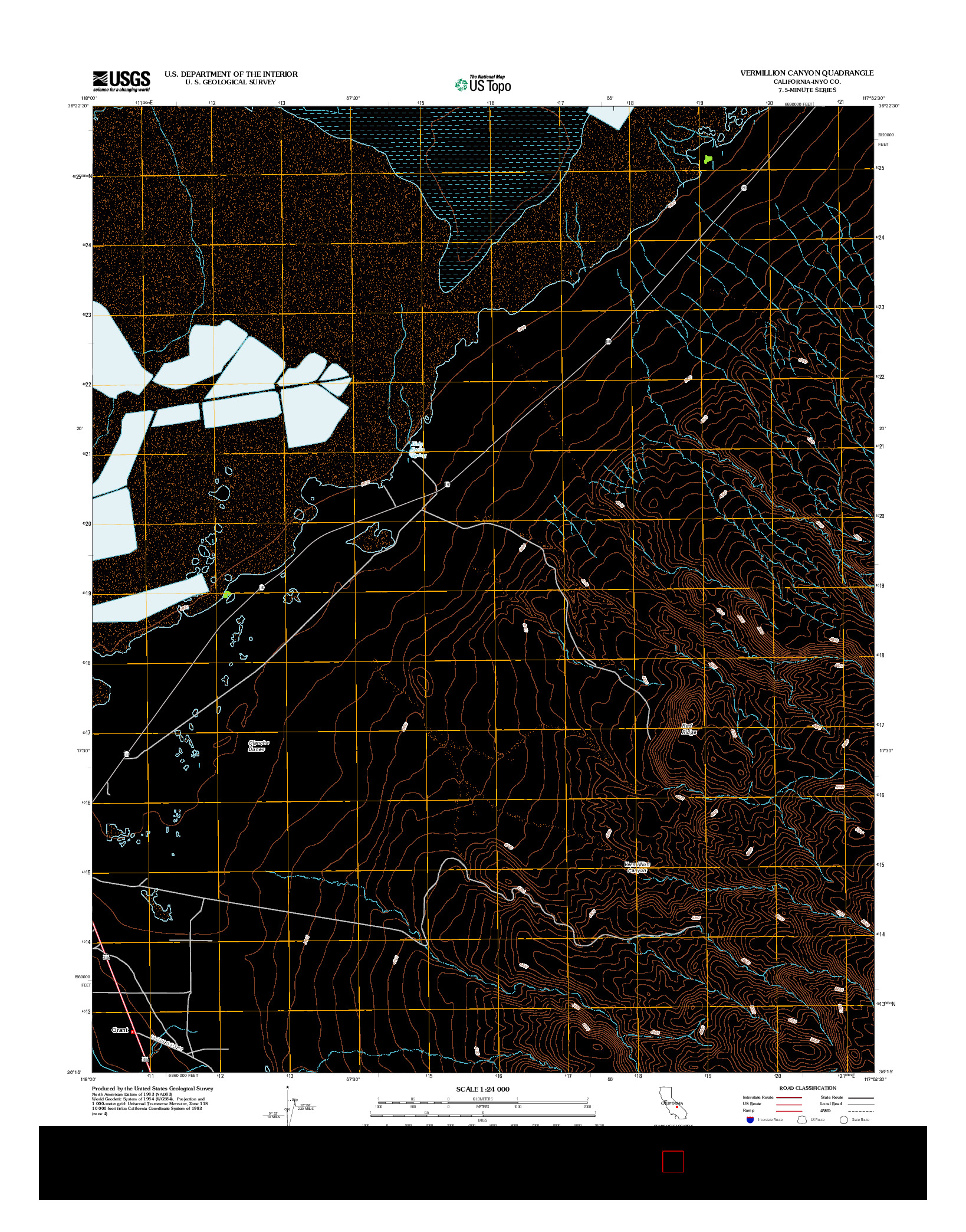 USGS US TOPO 7.5-MINUTE MAP FOR VERMILLION CANYON, CA 2012