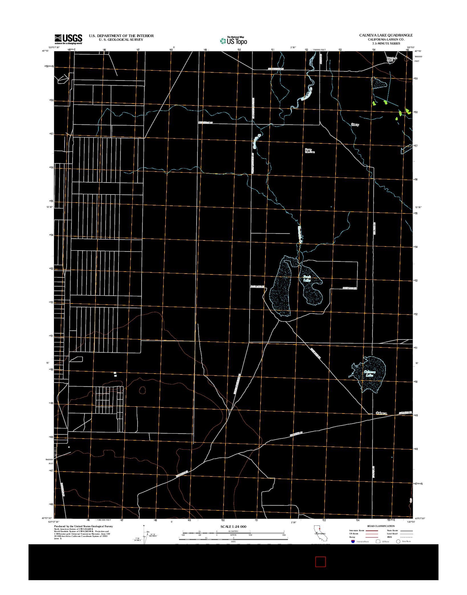 USGS US TOPO 7.5-MINUTE MAP FOR CALNEVA LAKE, CA 2012