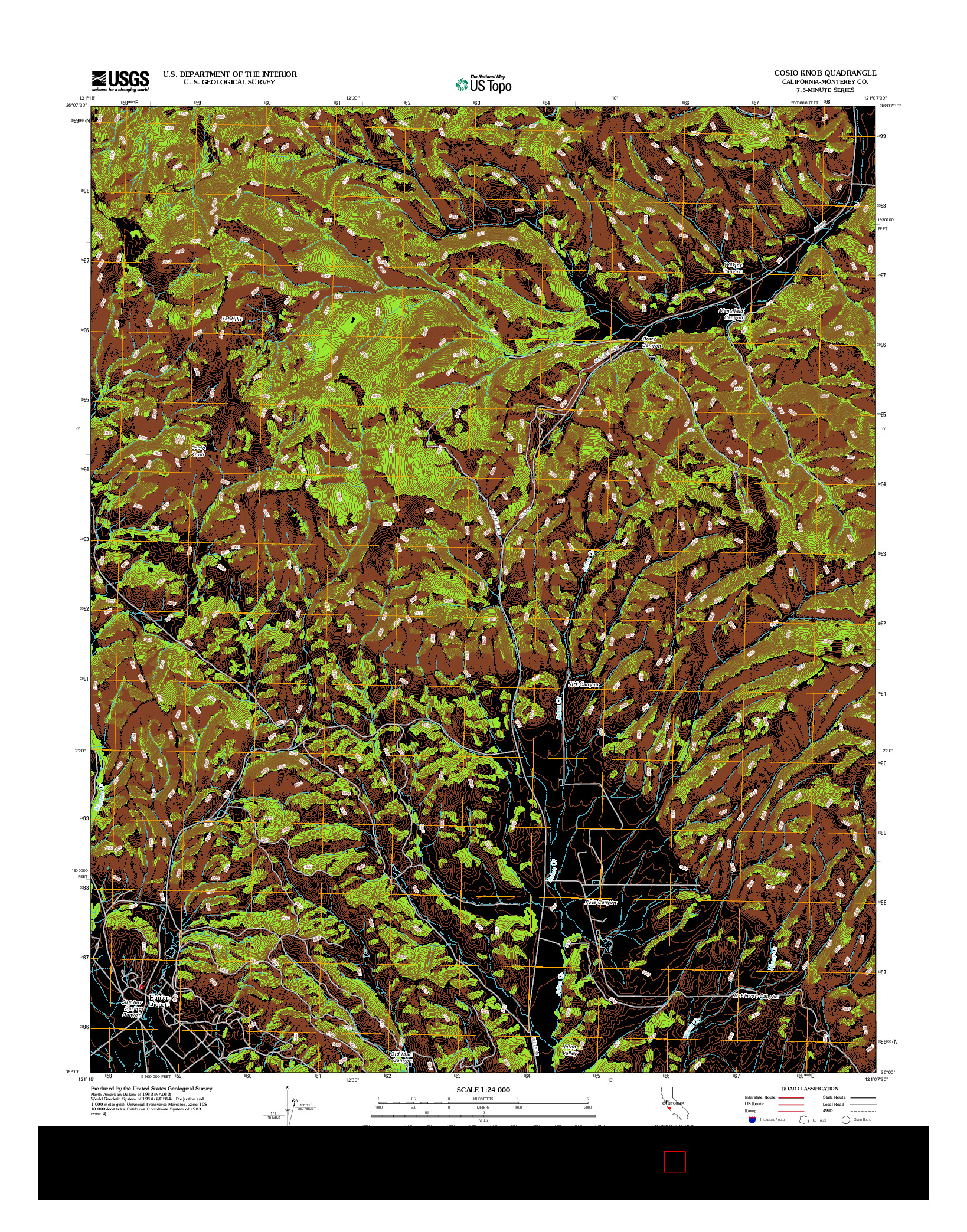 USGS US TOPO 7.5-MINUTE MAP FOR COSIO KNOB, CA 2012