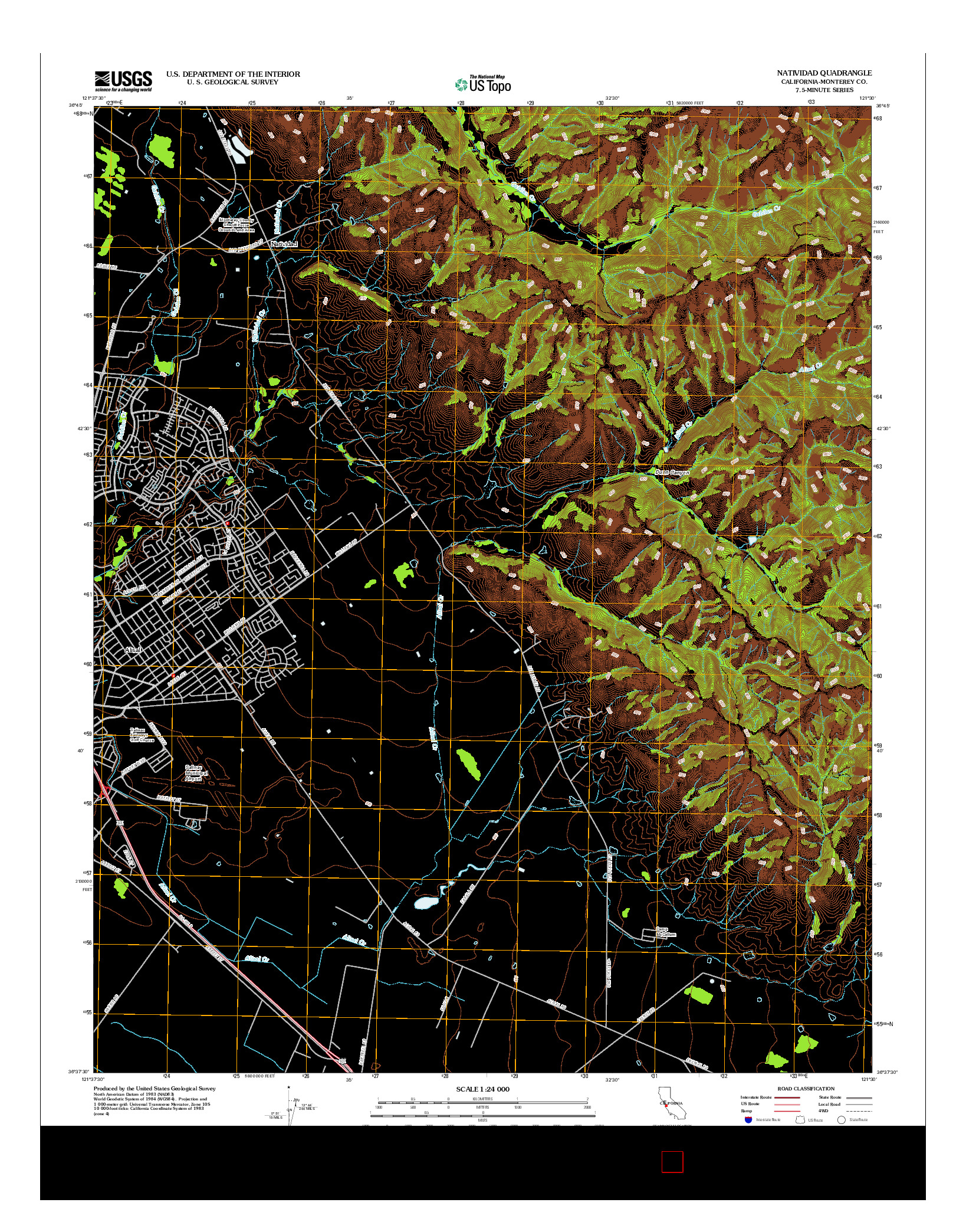 USGS US TOPO 7.5-MINUTE MAP FOR NATIVIDAD, CA 2012