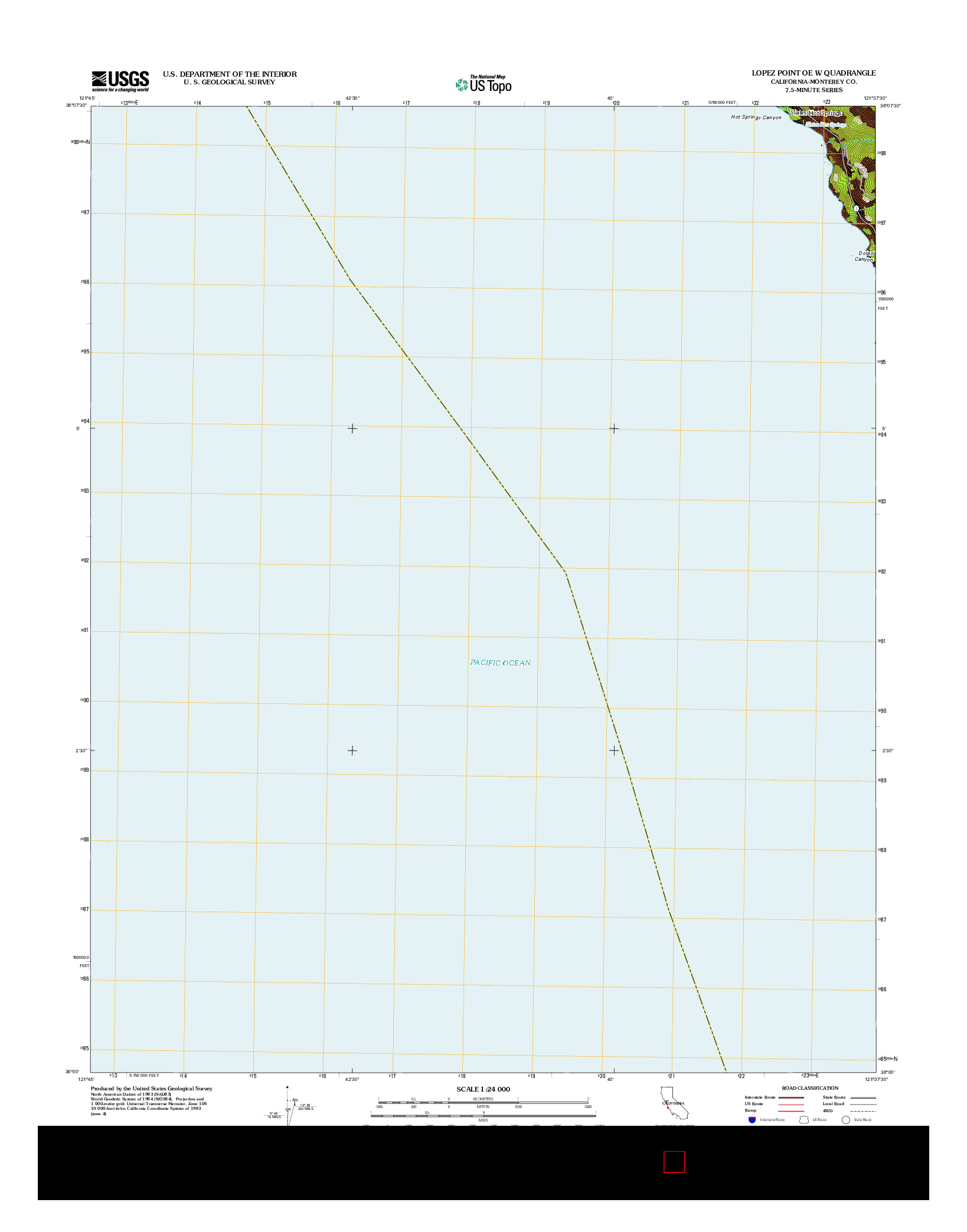 USGS US TOPO 7.5-MINUTE MAP FOR LOPEZ POINT OE W, CA 2012