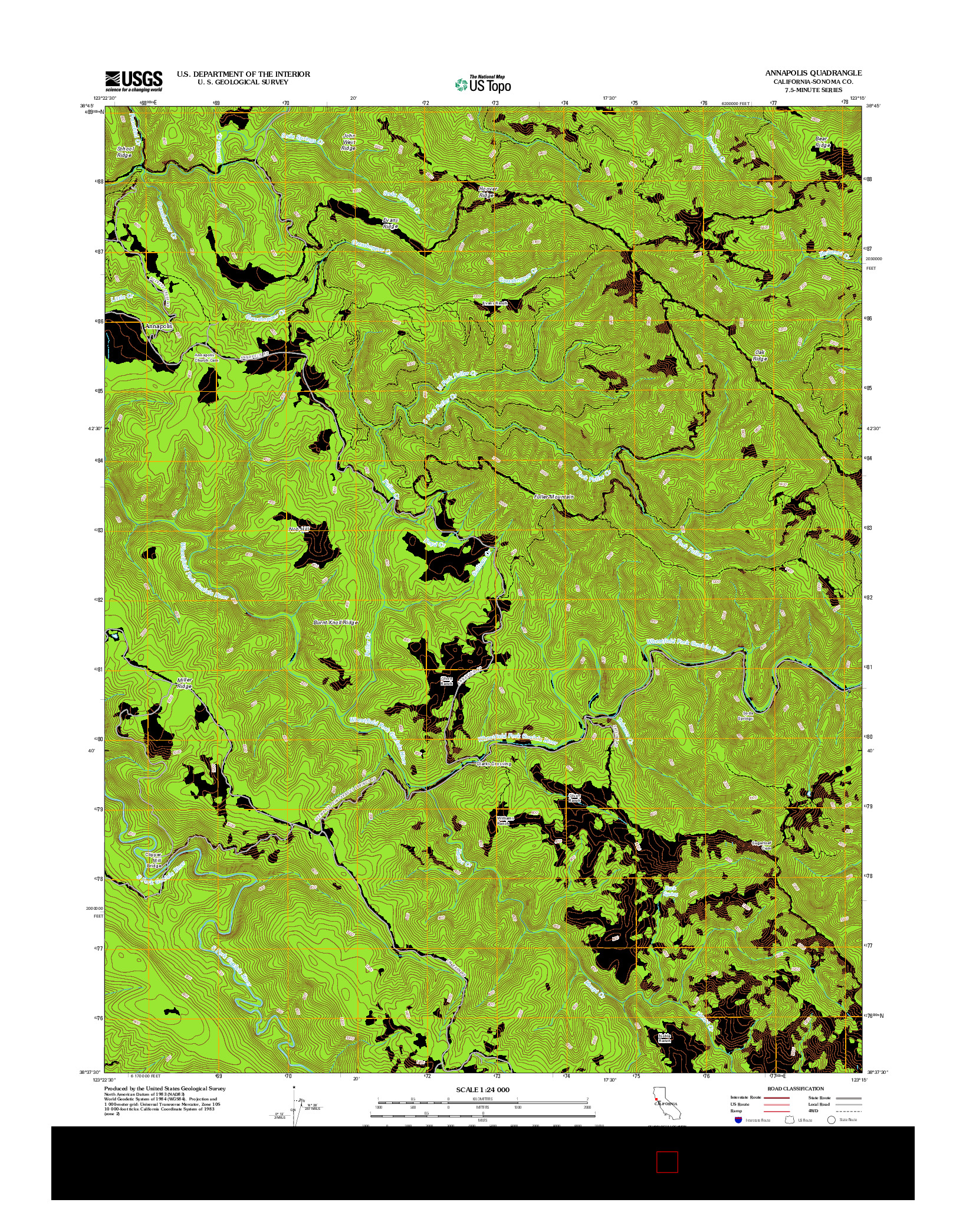 USGS US TOPO 7.5-MINUTE MAP FOR ANNAPOLIS, CA 2012
