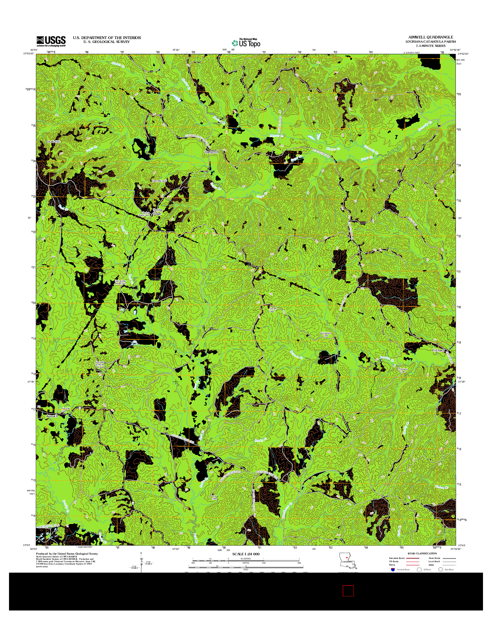 USGS US TOPO 7.5-MINUTE MAP FOR AIMWELL, LA 2012