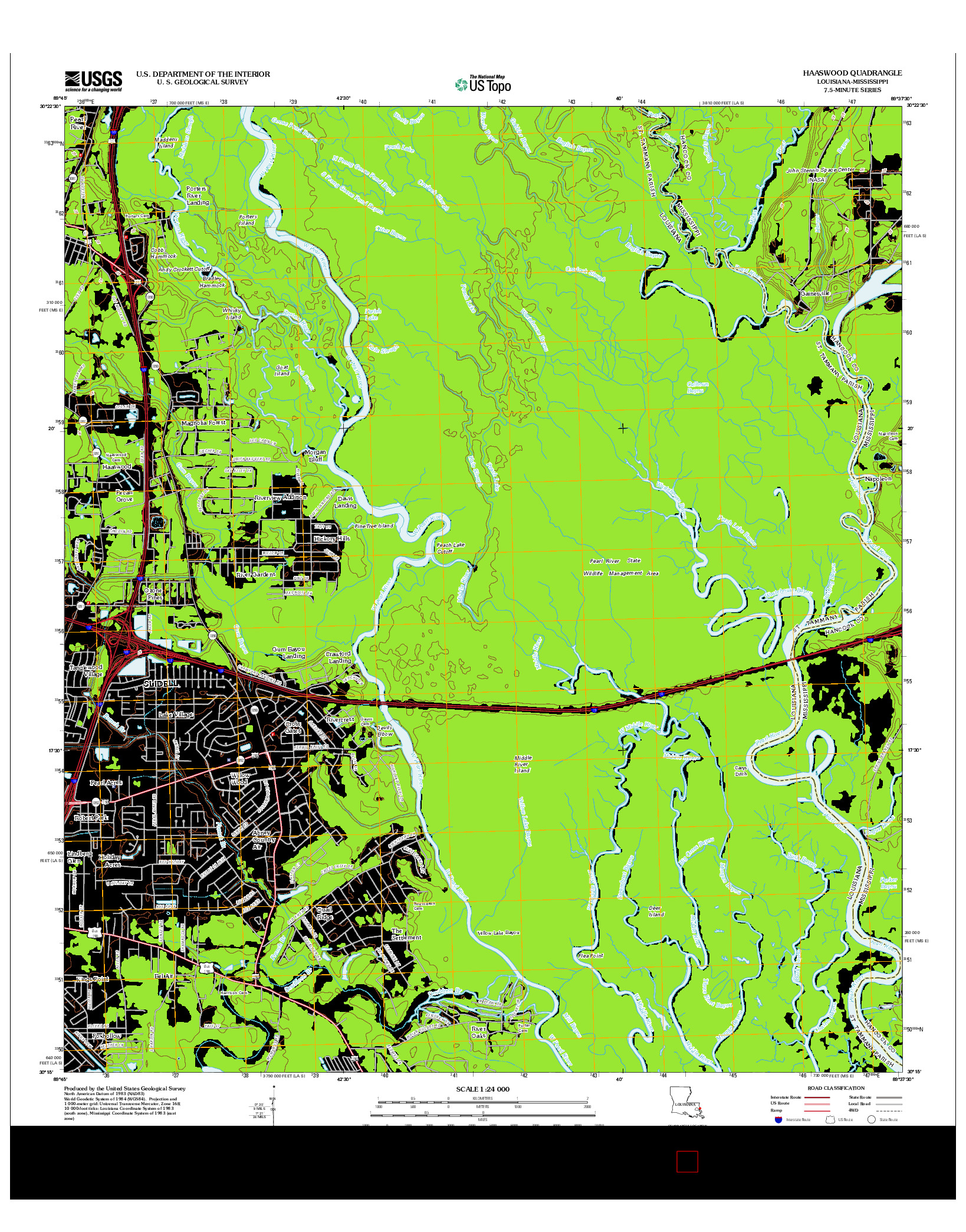 USGS US TOPO 7.5-MINUTE MAP FOR HAASWOOD, LA-MS 2012