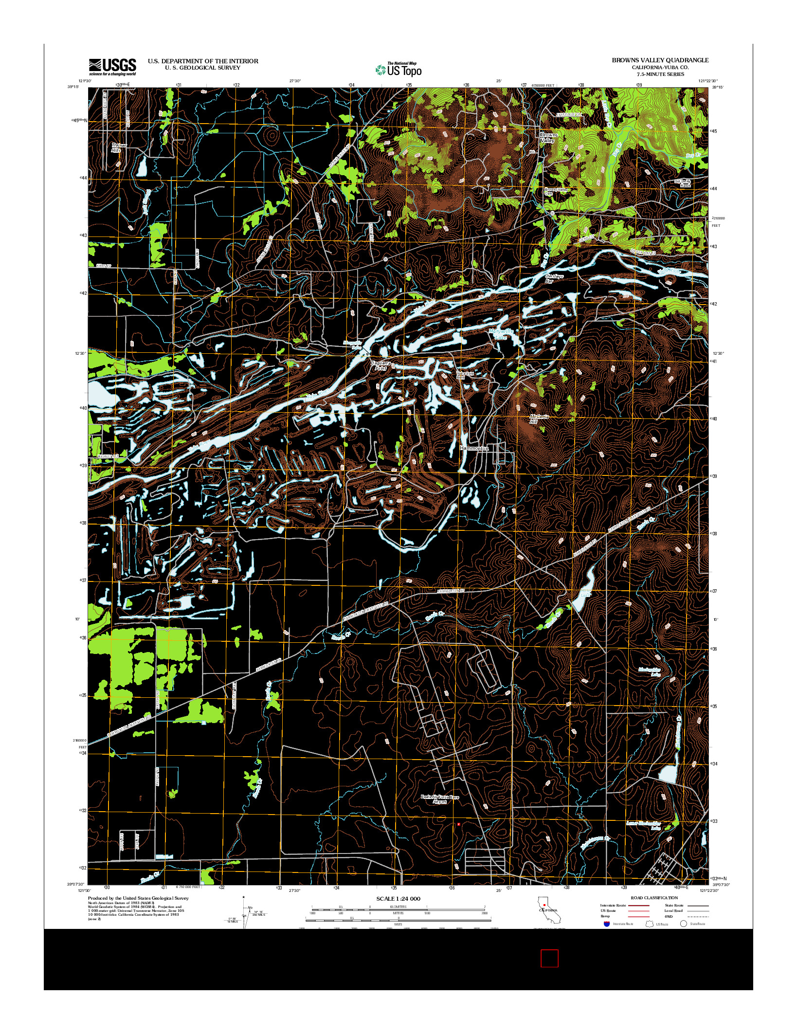 USGS US TOPO 7.5-MINUTE MAP FOR BROWNS VALLEY, CA 2012