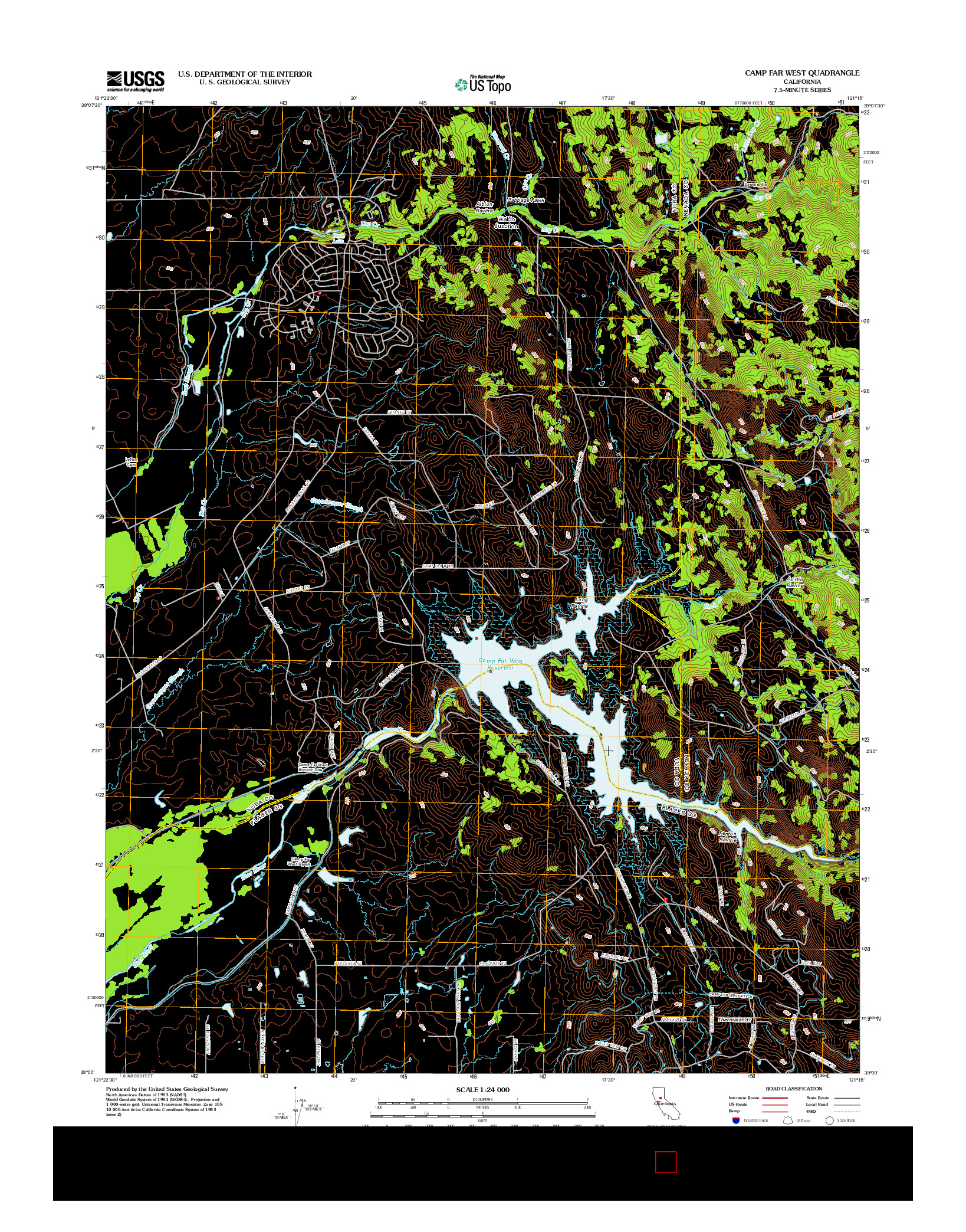 USGS US TOPO 7.5-MINUTE MAP FOR CAMP FAR WEST, CA 2012