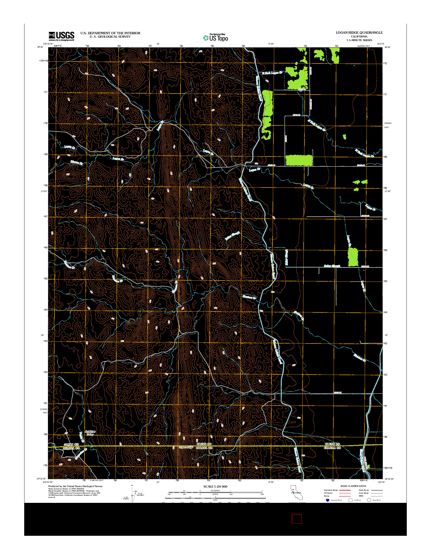 USGS US TOPO 7.5-MINUTE MAP FOR LOGAN RIDGE, CA 2012