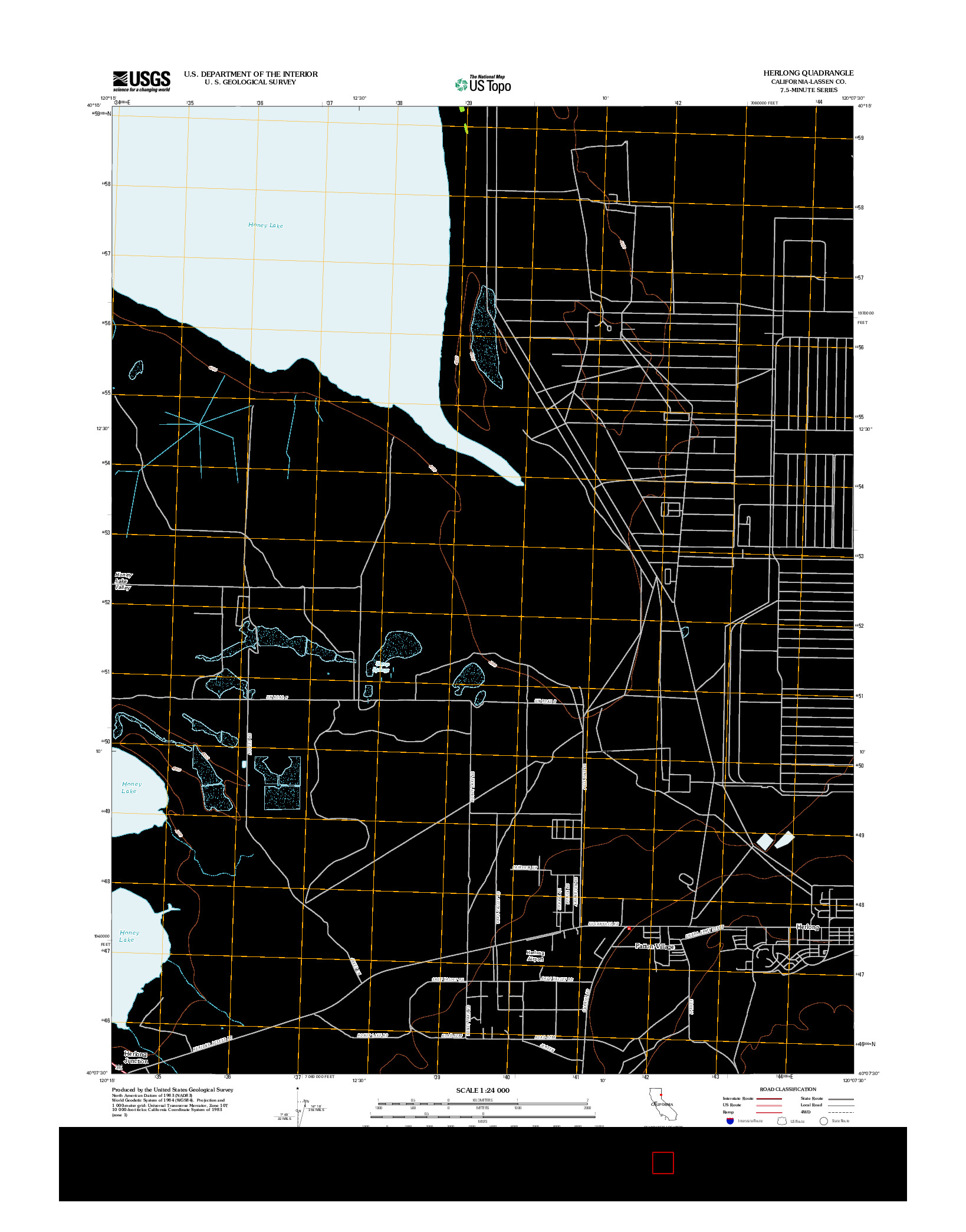 USGS US TOPO 7.5-MINUTE MAP FOR HERLONG, CA 2012