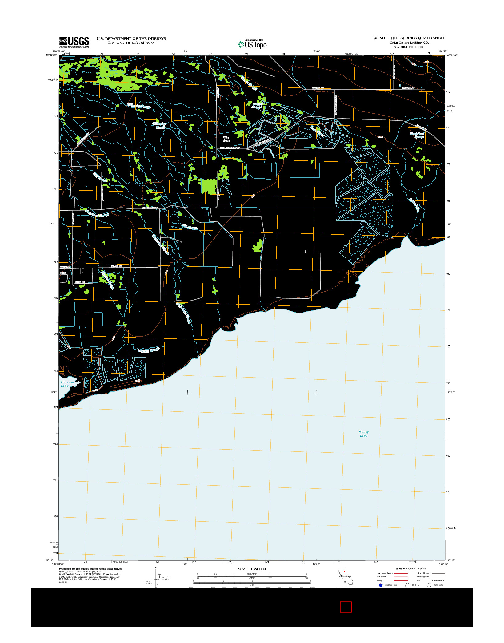 USGS US TOPO 7.5-MINUTE MAP FOR WENDEL HOT SPRINGS, CA 2012