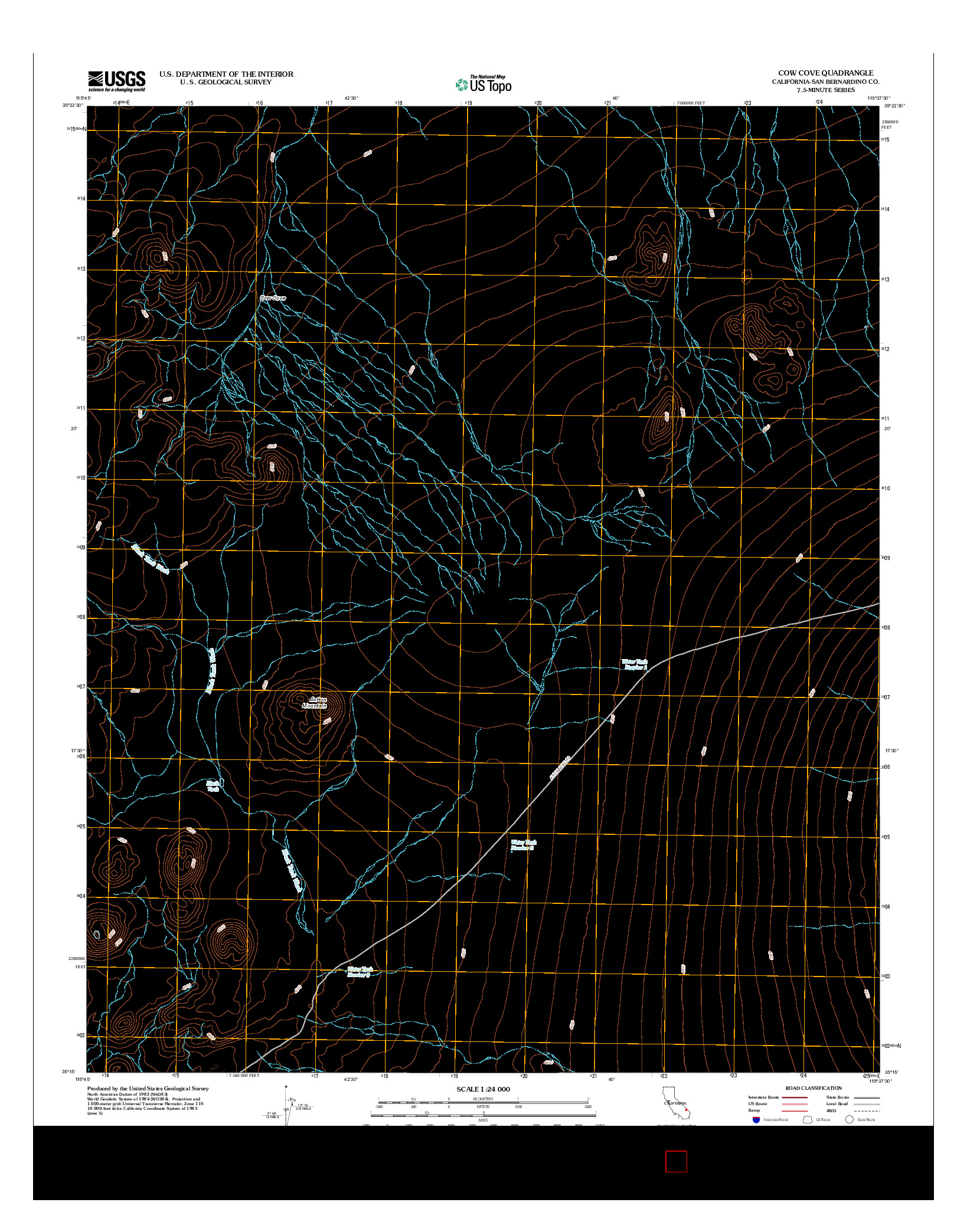 USGS US TOPO 7.5-MINUTE MAP FOR COW COVE, CA 2012