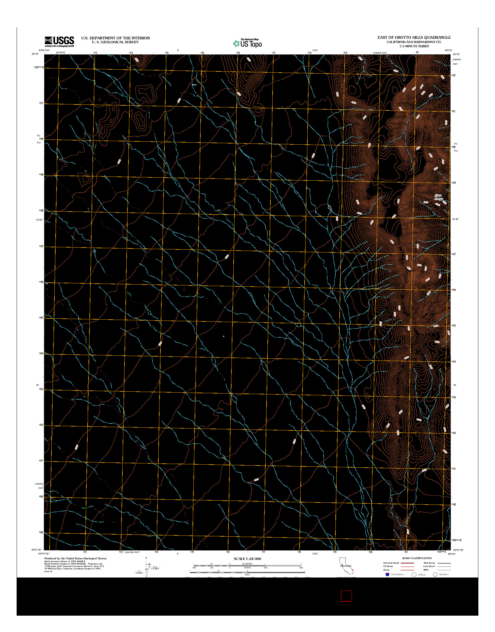 USGS US TOPO 7.5-MINUTE MAP FOR EAST OF GROTTO HILLS, CA 2012