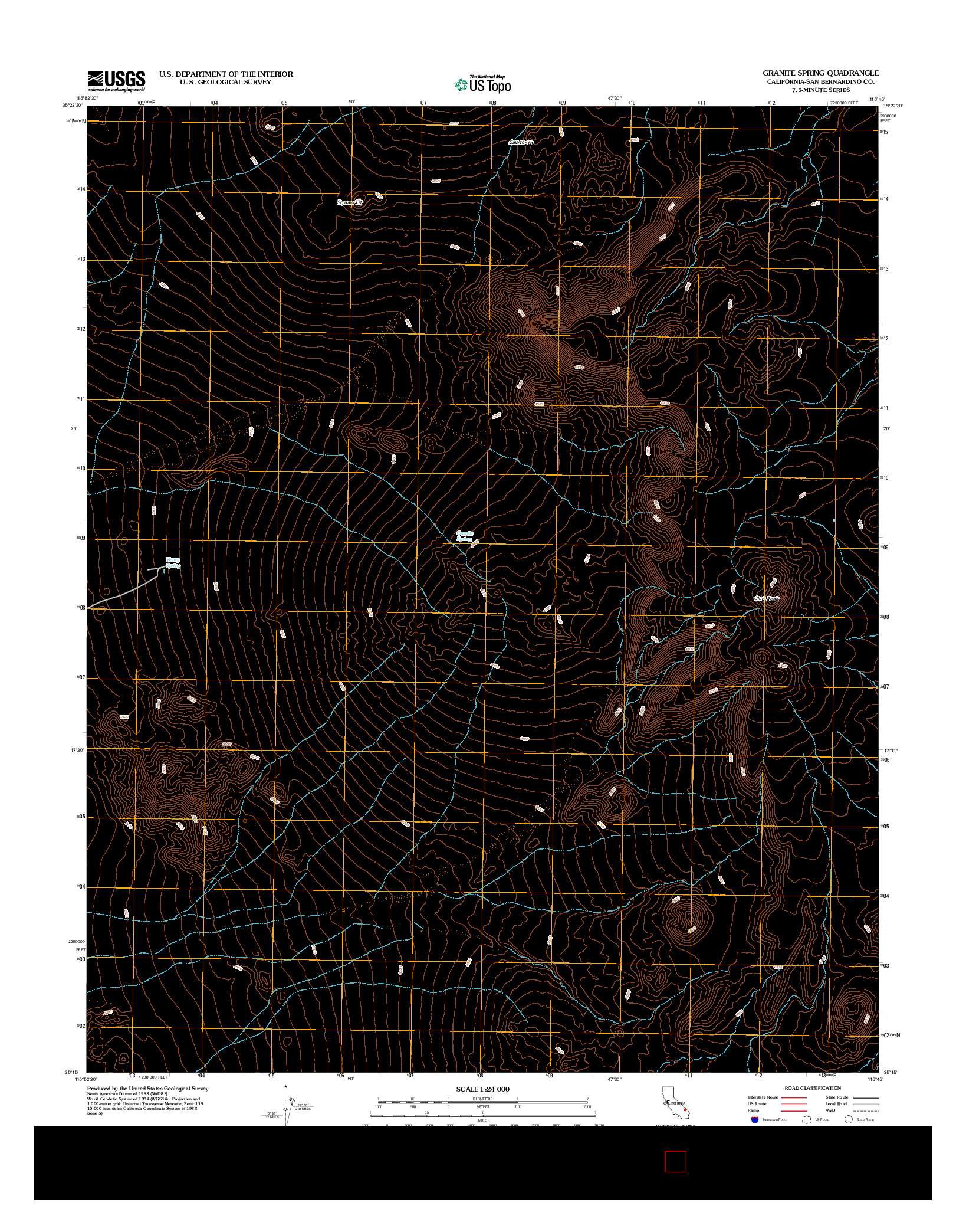 USGS US TOPO 7.5-MINUTE MAP FOR GRANITE SPRING, CA 2012