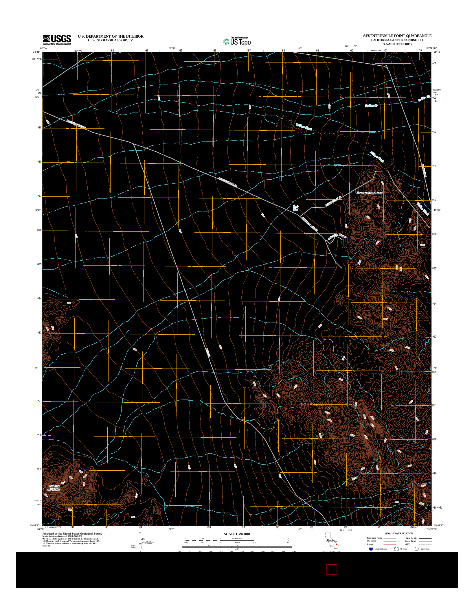 USGS US TOPO 7.5-MINUTE MAP FOR SEVENTEENMILE POINT, CA 2012