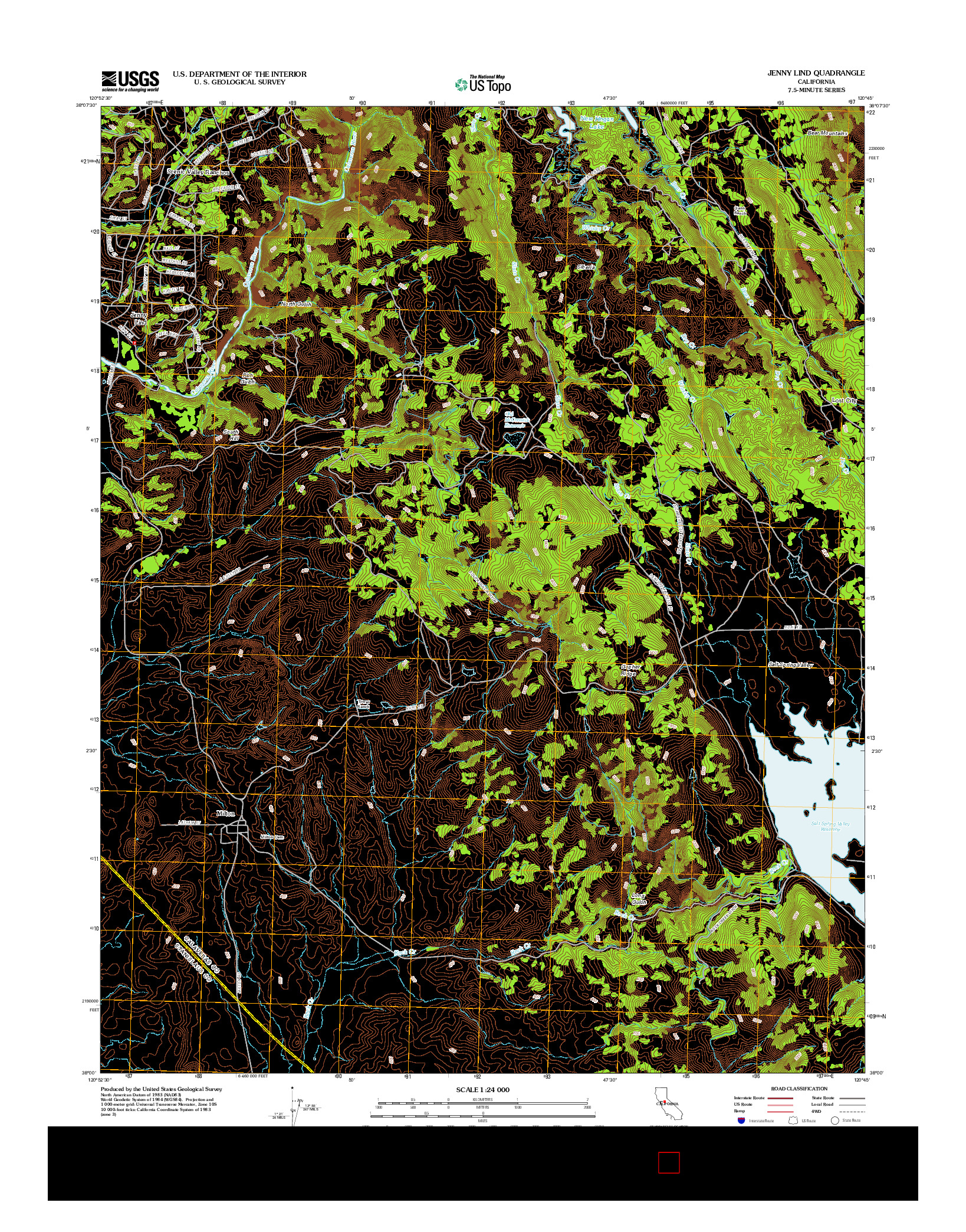 USGS US TOPO 7.5-MINUTE MAP FOR JENNY LIND, CA 2012