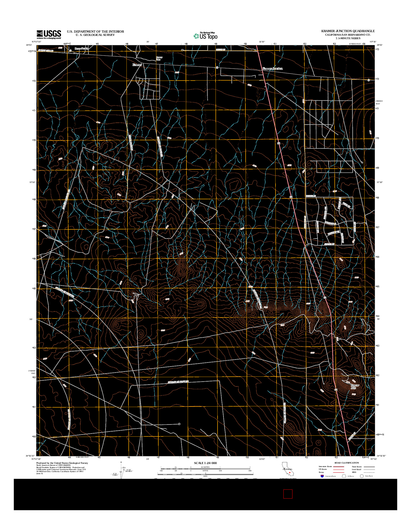 USGS US TOPO 7.5-MINUTE MAP FOR KRAMER JUNCTION, CA 2012