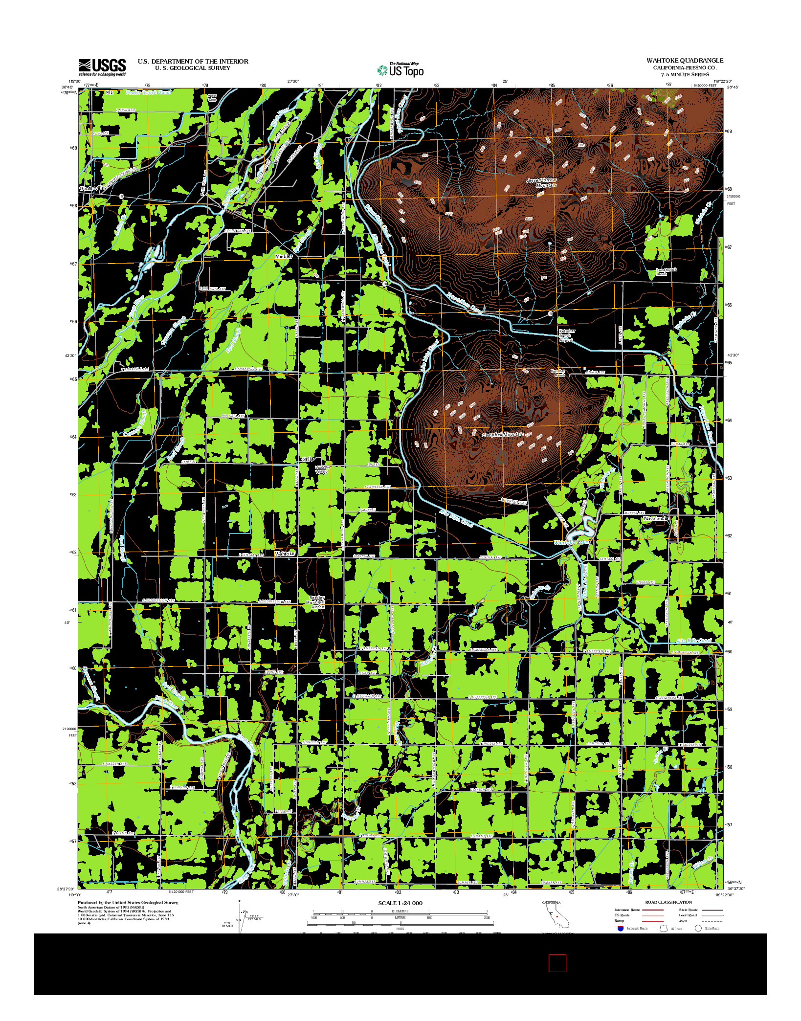 USGS US TOPO 7.5-MINUTE MAP FOR WAHTOKE, CA 2012