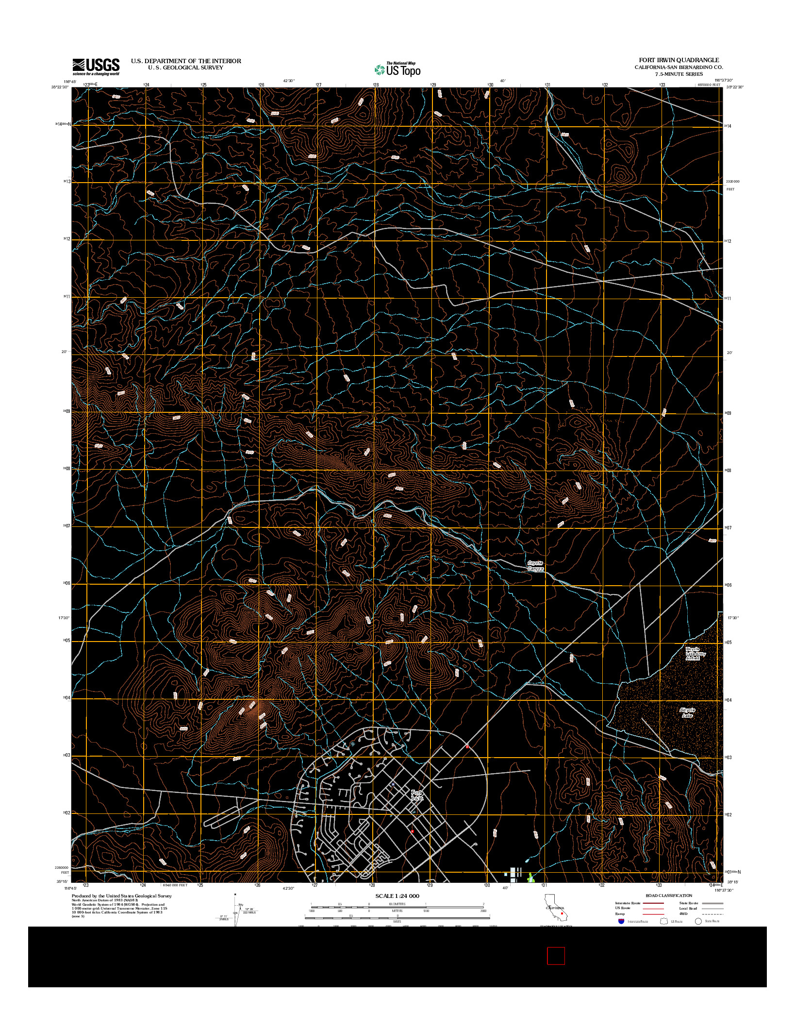 USGS US TOPO 7.5-MINUTE MAP FOR FORT IRWIN, CA 2012