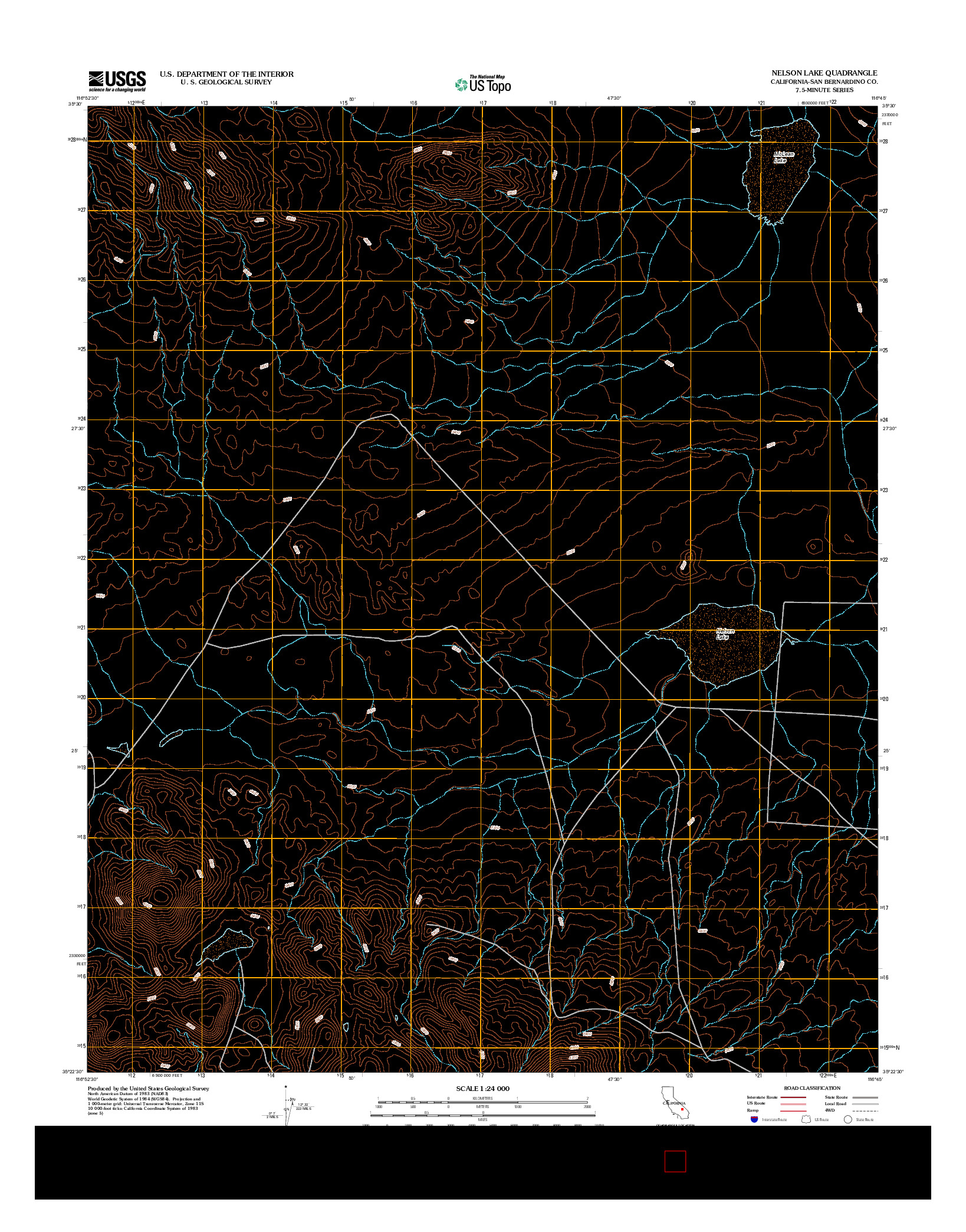 USGS US TOPO 7.5-MINUTE MAP FOR NELSON LAKE, CA 2012