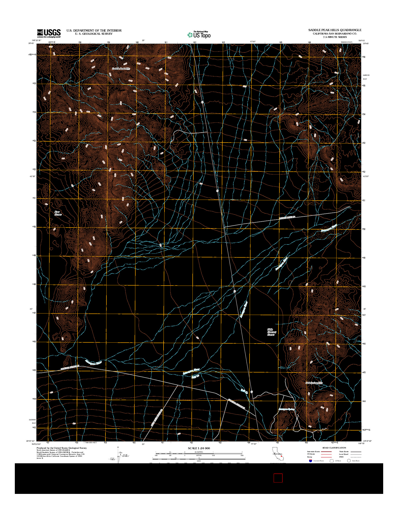 USGS US TOPO 7.5-MINUTE MAP FOR SADDLE PEAK HILLS, CA 2012