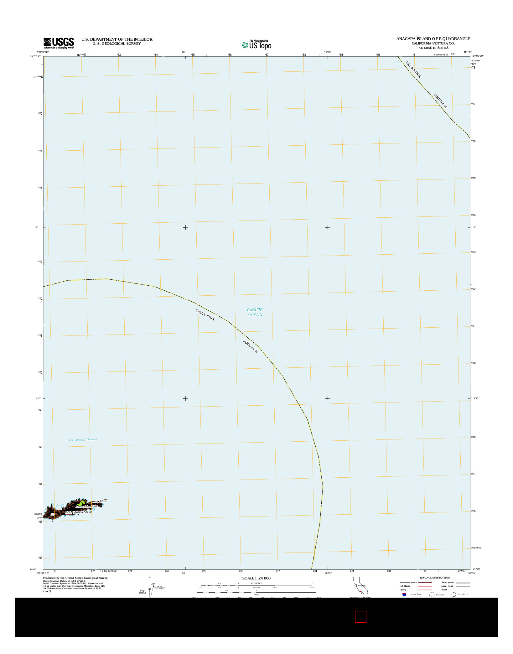 USGS US TOPO 7.5-MINUTE MAP FOR ANACAPA ISLAND OE E, CA 2012