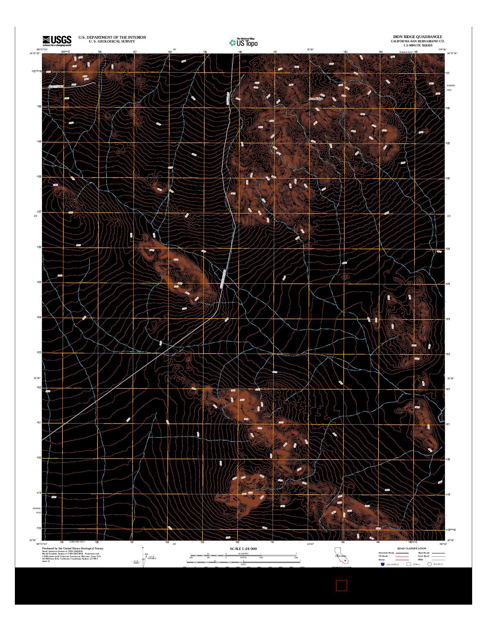 USGS US TOPO 7.5-MINUTE MAP FOR IRON RIDGE, CA 2012