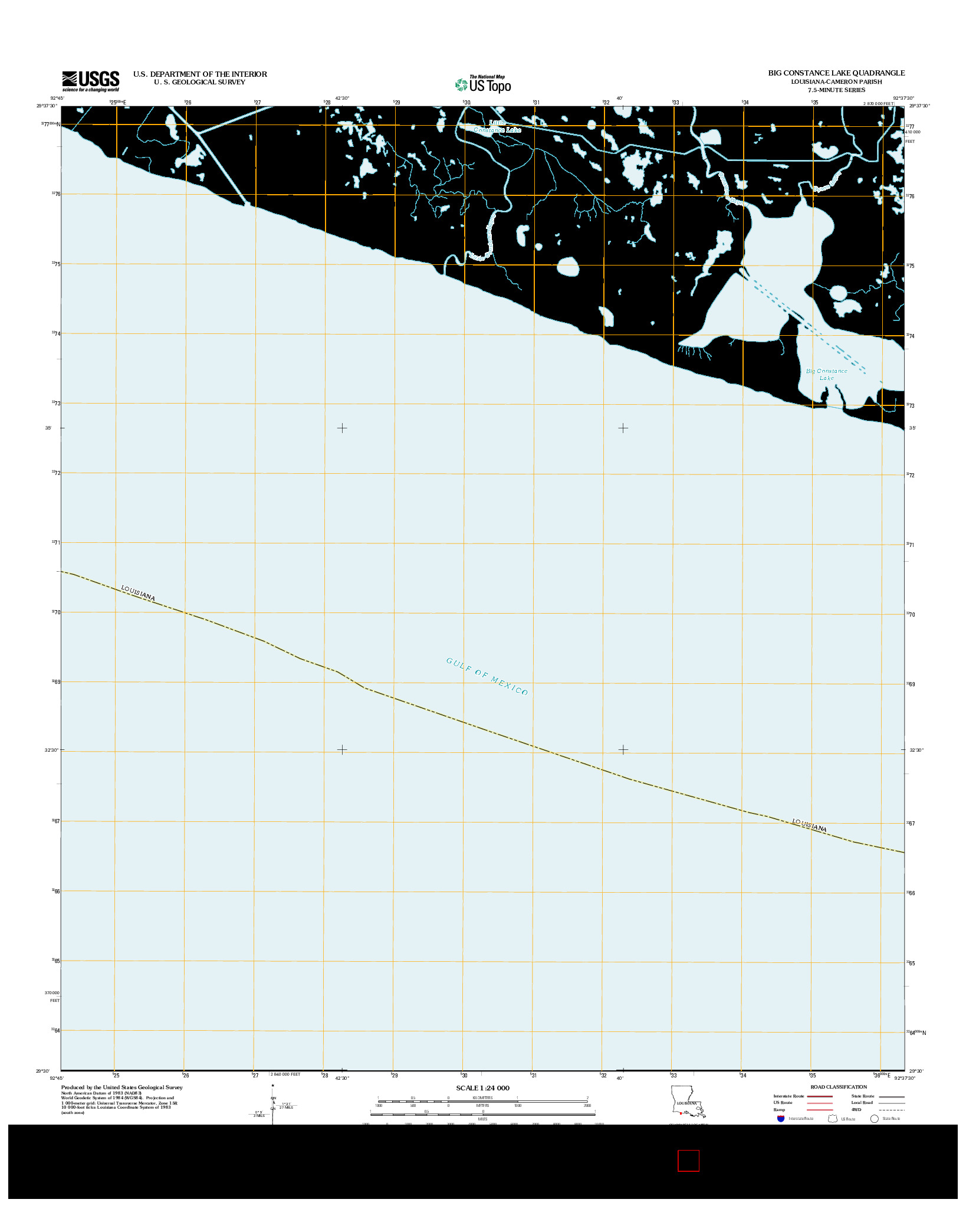 USGS US TOPO 7.5-MINUTE MAP FOR BIG CONSTANCE LAKE, LA 2012