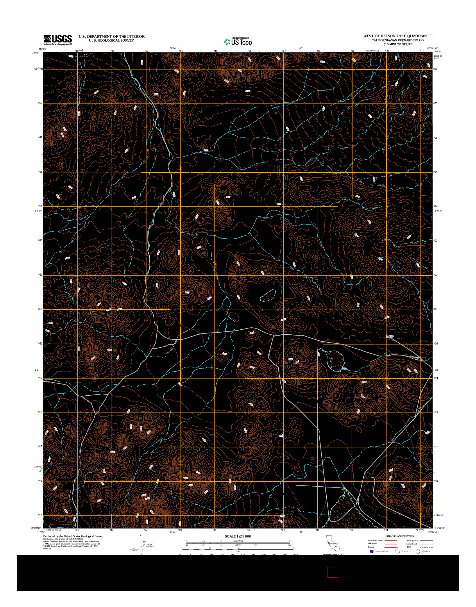 USGS US TOPO 7.5-MINUTE MAP FOR WEST OF NELSON LAKE, CA 2012