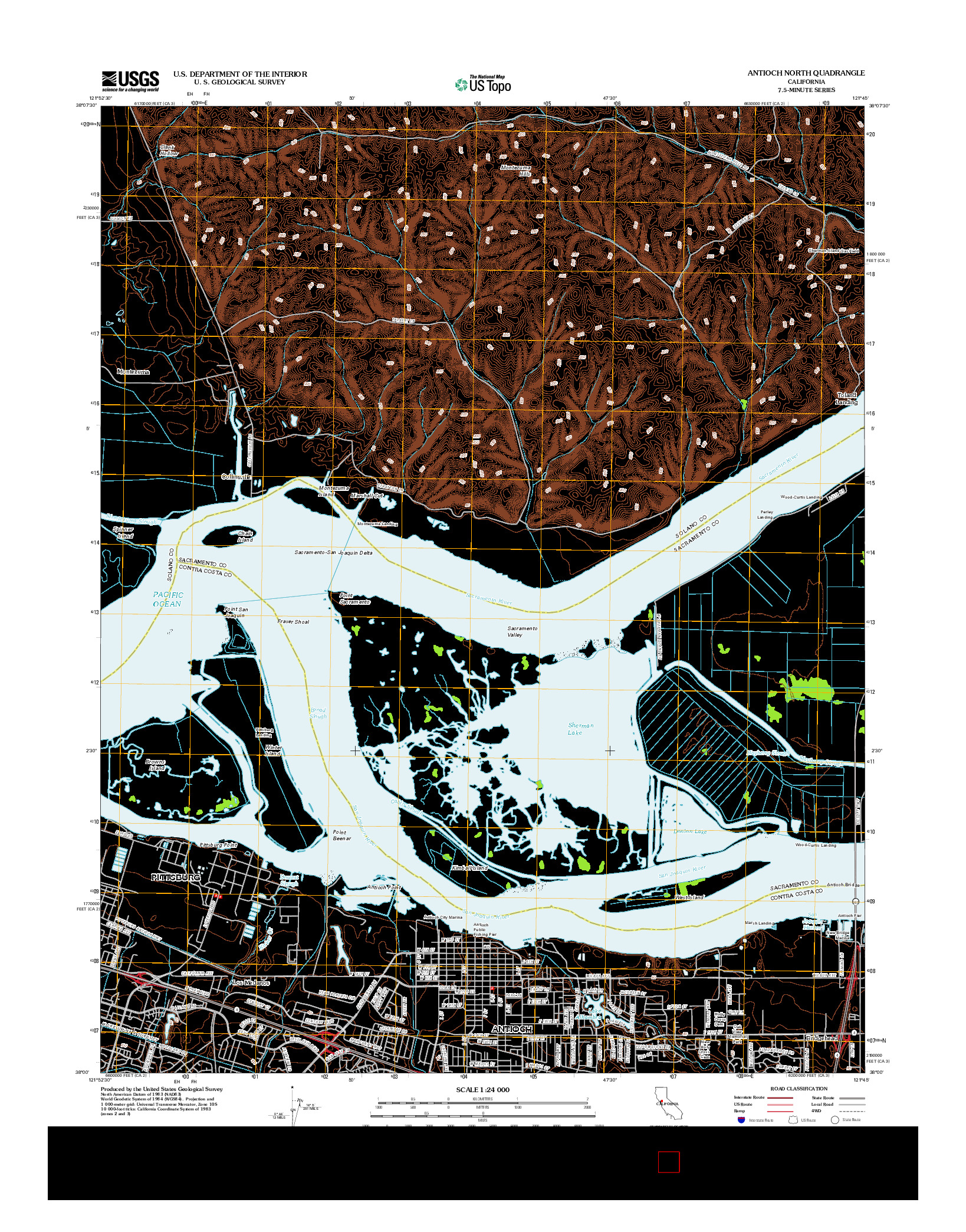 USGS US TOPO 7.5-MINUTE MAP FOR ANTIOCH NORTH, CA 2012