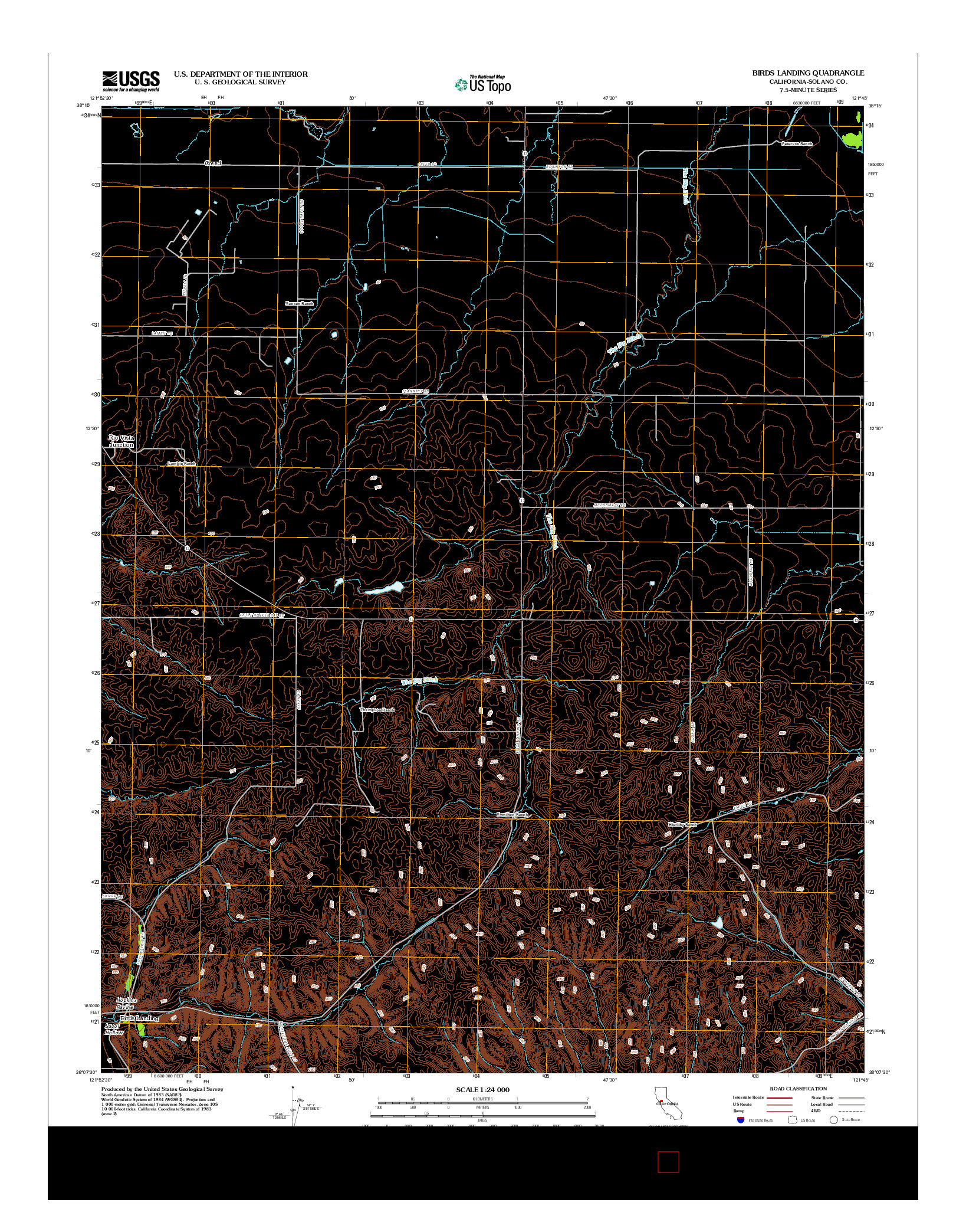 USGS US TOPO 7.5-MINUTE MAP FOR BIRDS LANDING, CA 2012