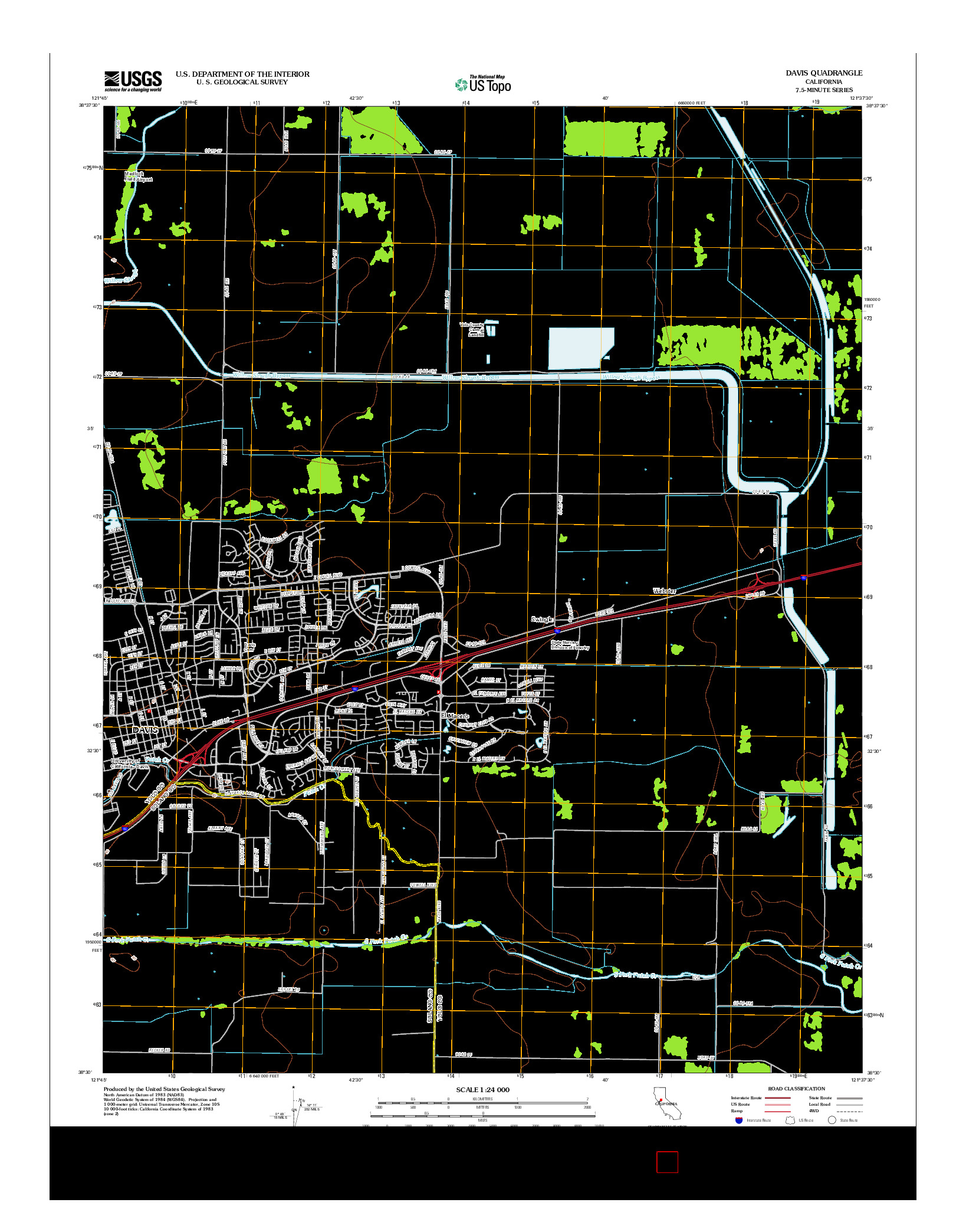 USGS US TOPO 7.5-MINUTE MAP FOR DAVIS, CA 2012