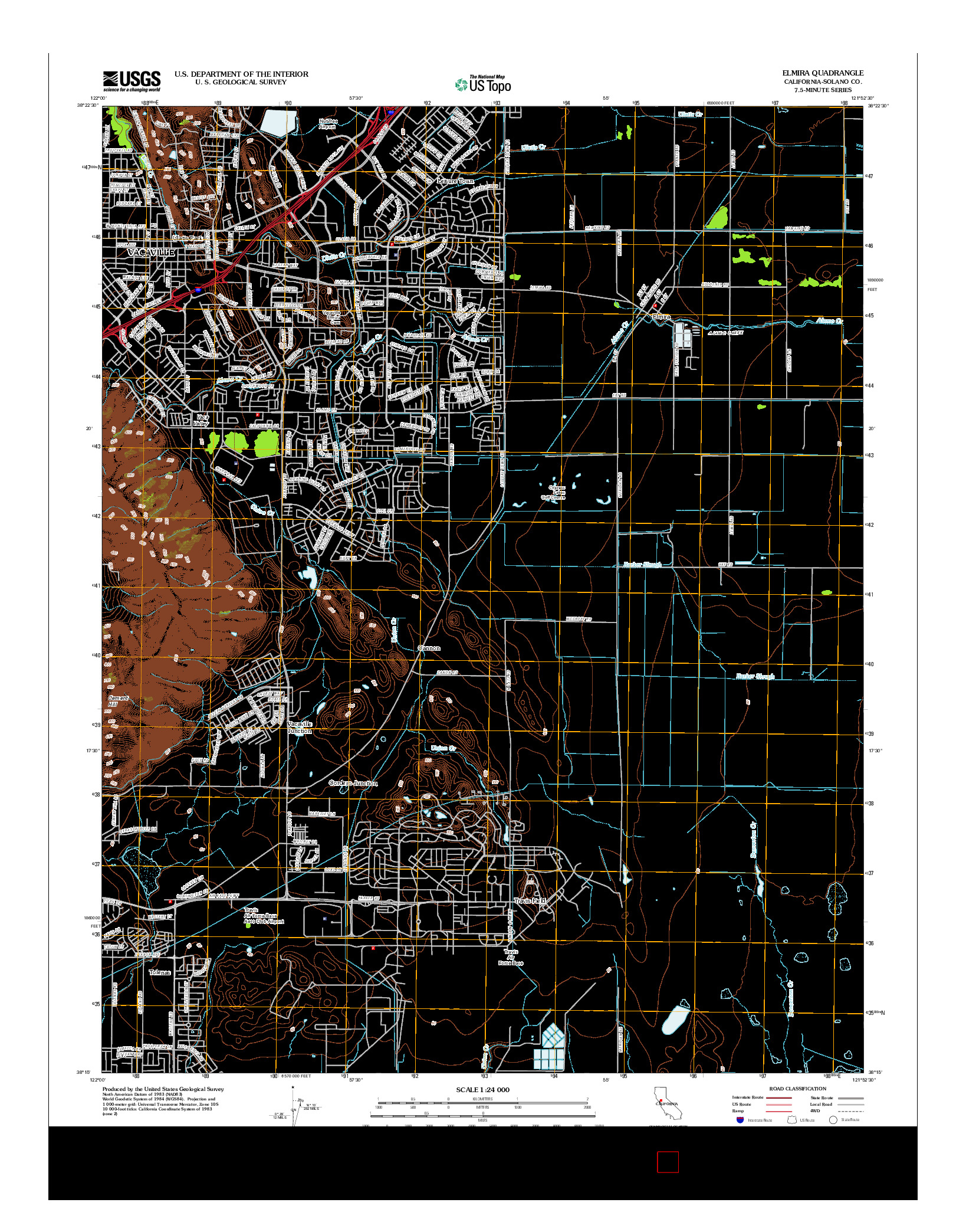 USGS US TOPO 7.5-MINUTE MAP FOR ELMIRA, CA 2012