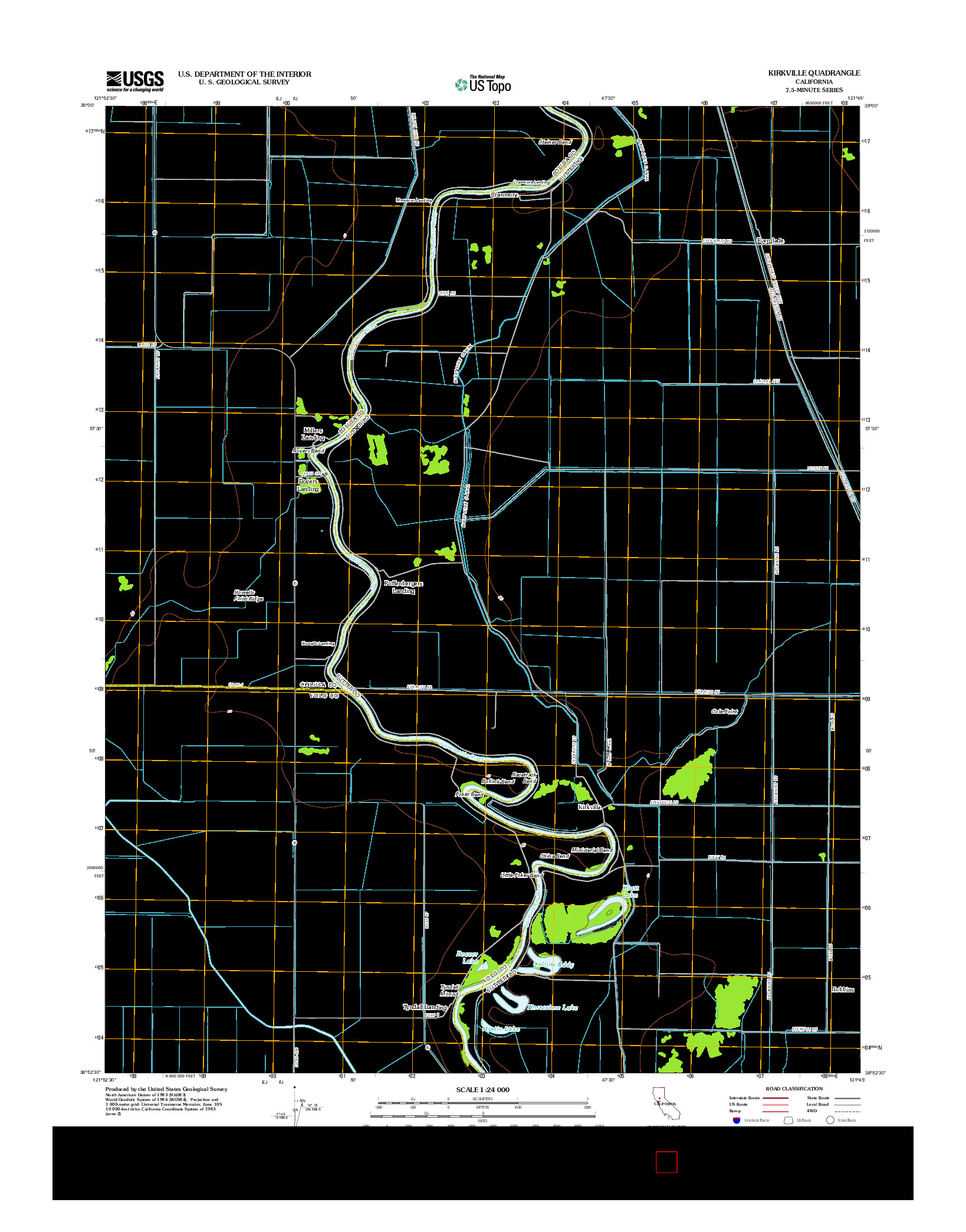 USGS US TOPO 7.5-MINUTE MAP FOR KIRKVILLE, CA 2012