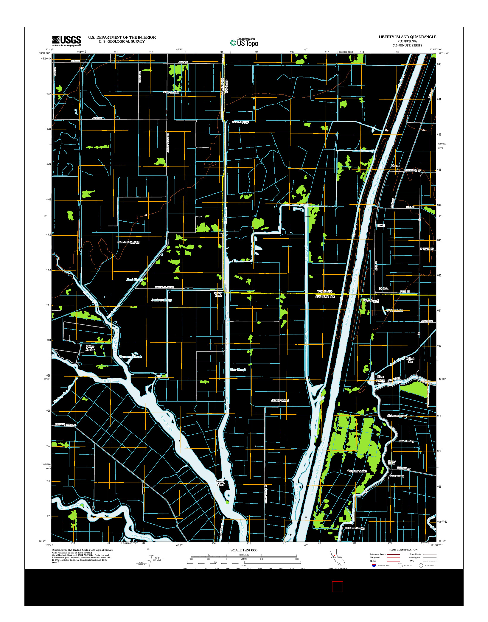 USGS US TOPO 7.5-MINUTE MAP FOR LIBERTY ISLAND, CA 2012