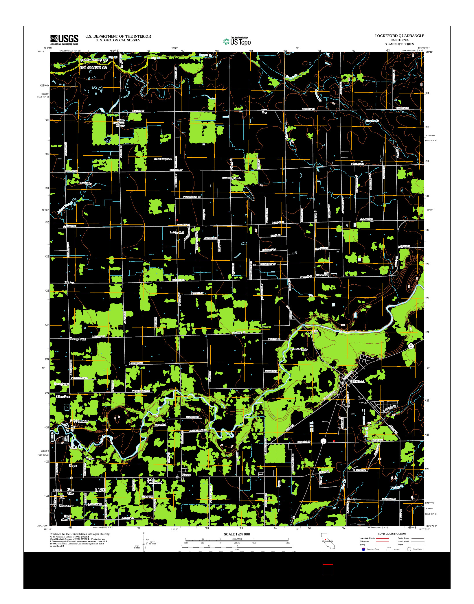 USGS US TOPO 7.5-MINUTE MAP FOR LOCKEFORD, CA 2012