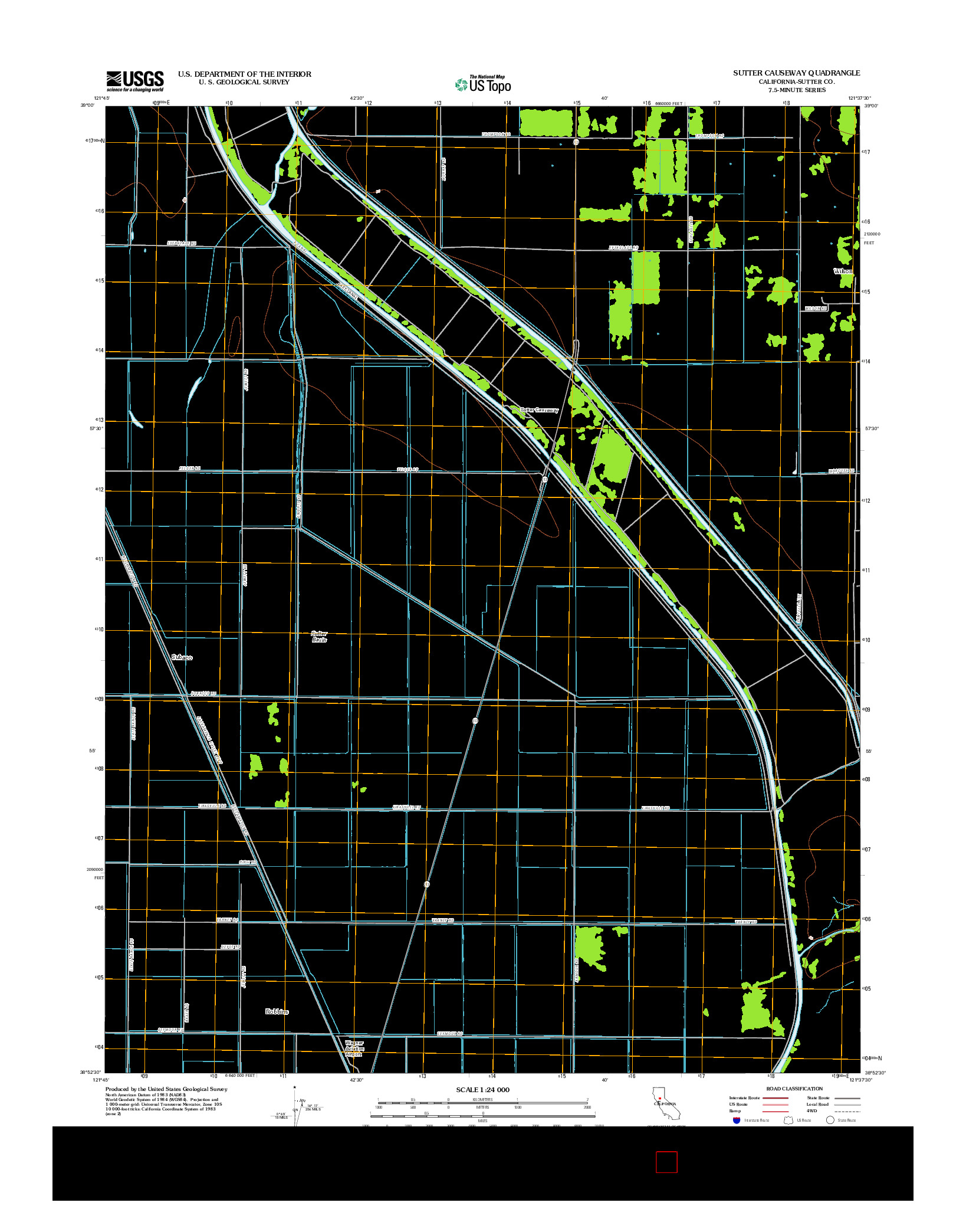 USGS US TOPO 7.5-MINUTE MAP FOR SUTTER CAUSEWAY, CA 2012