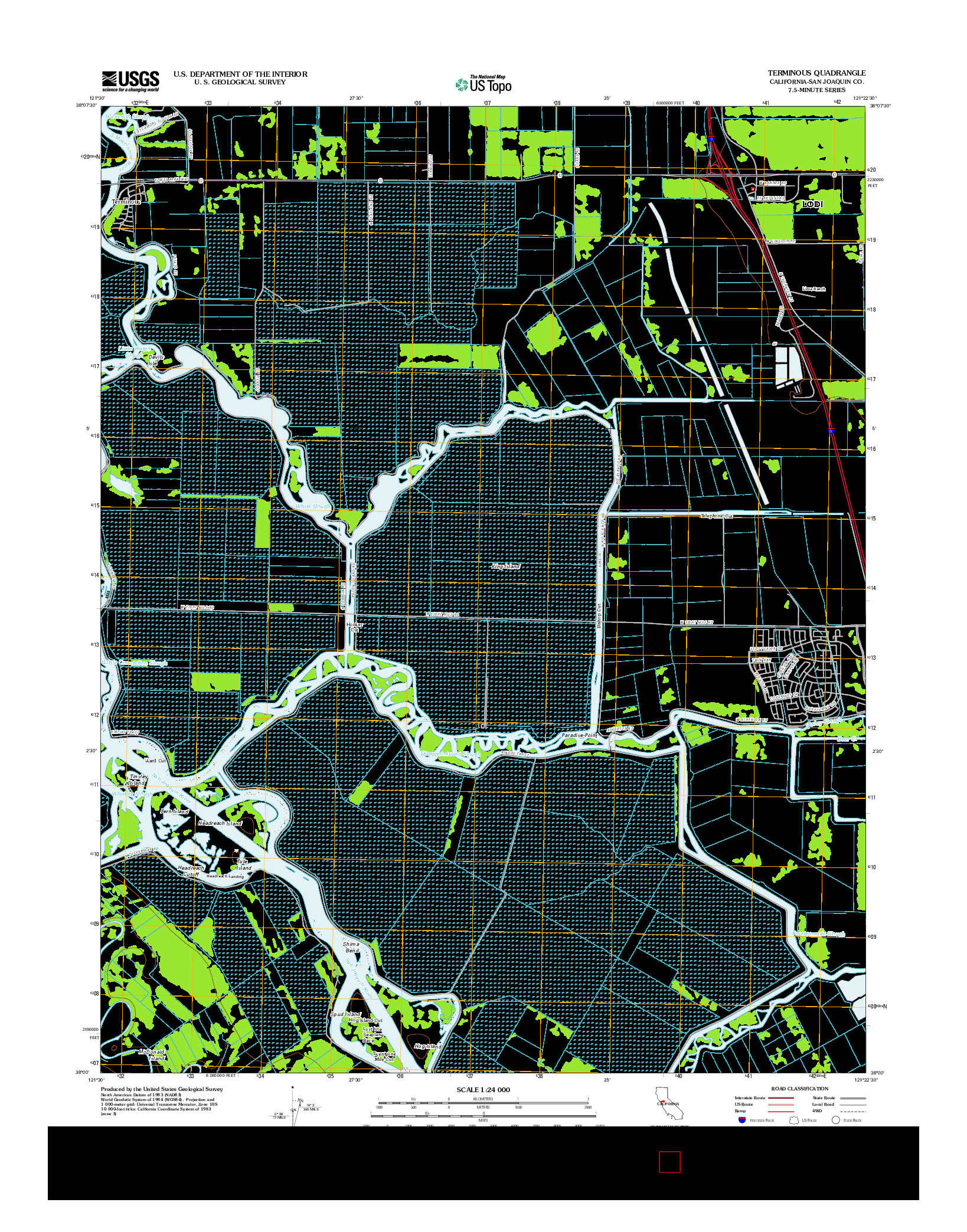 USGS US TOPO 7.5-MINUTE MAP FOR TERMINOUS, CA 2012